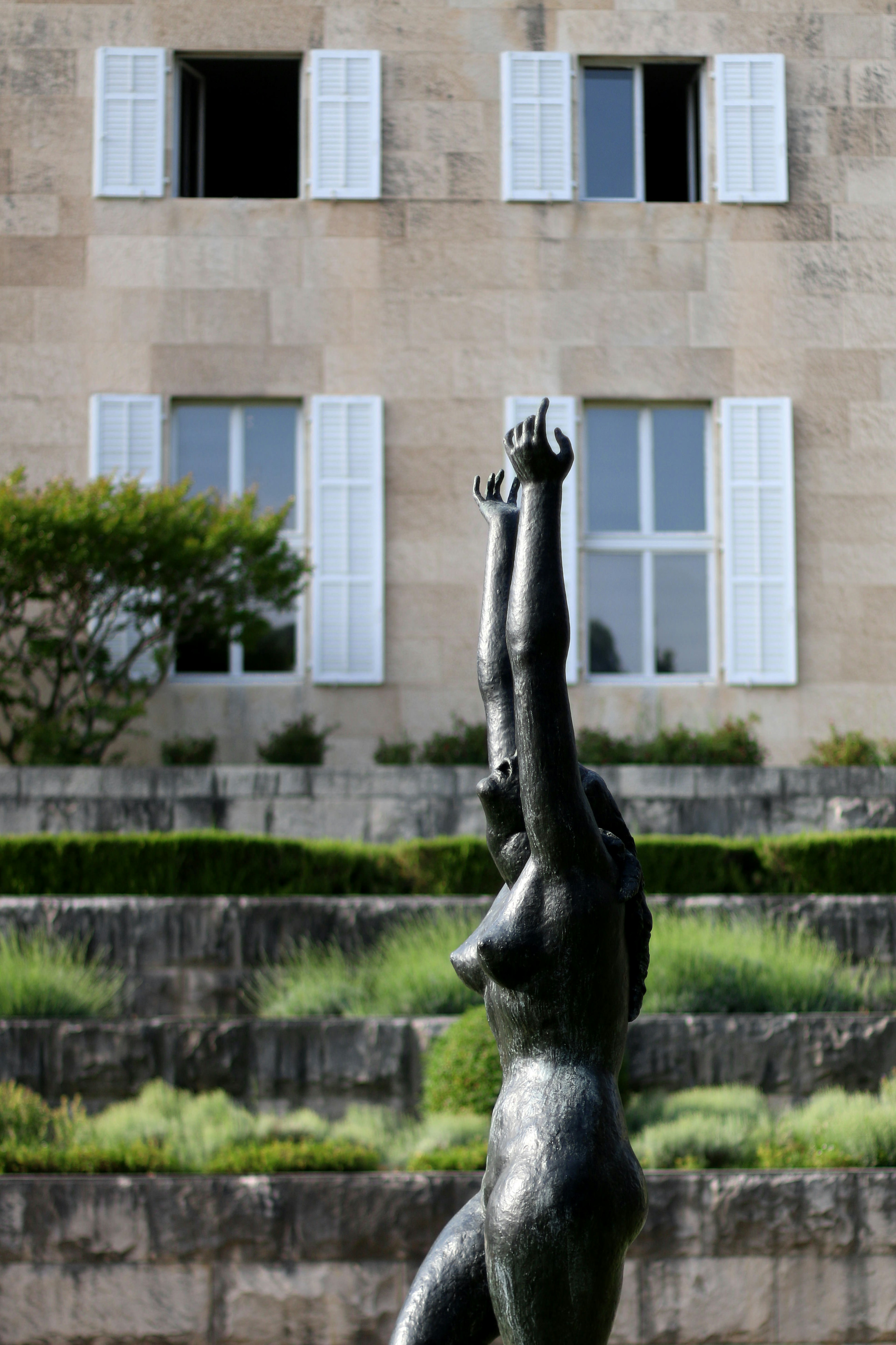 Sculpture by Croatian artist Ivan Metrović in front of a museum in Split, Croatia.