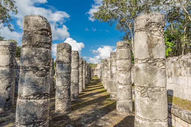 Temple of a thousand warriors at Chichen Itza.