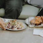 People enjoy small plates at Alpino restaurant, Detroit, Michigan, USA
