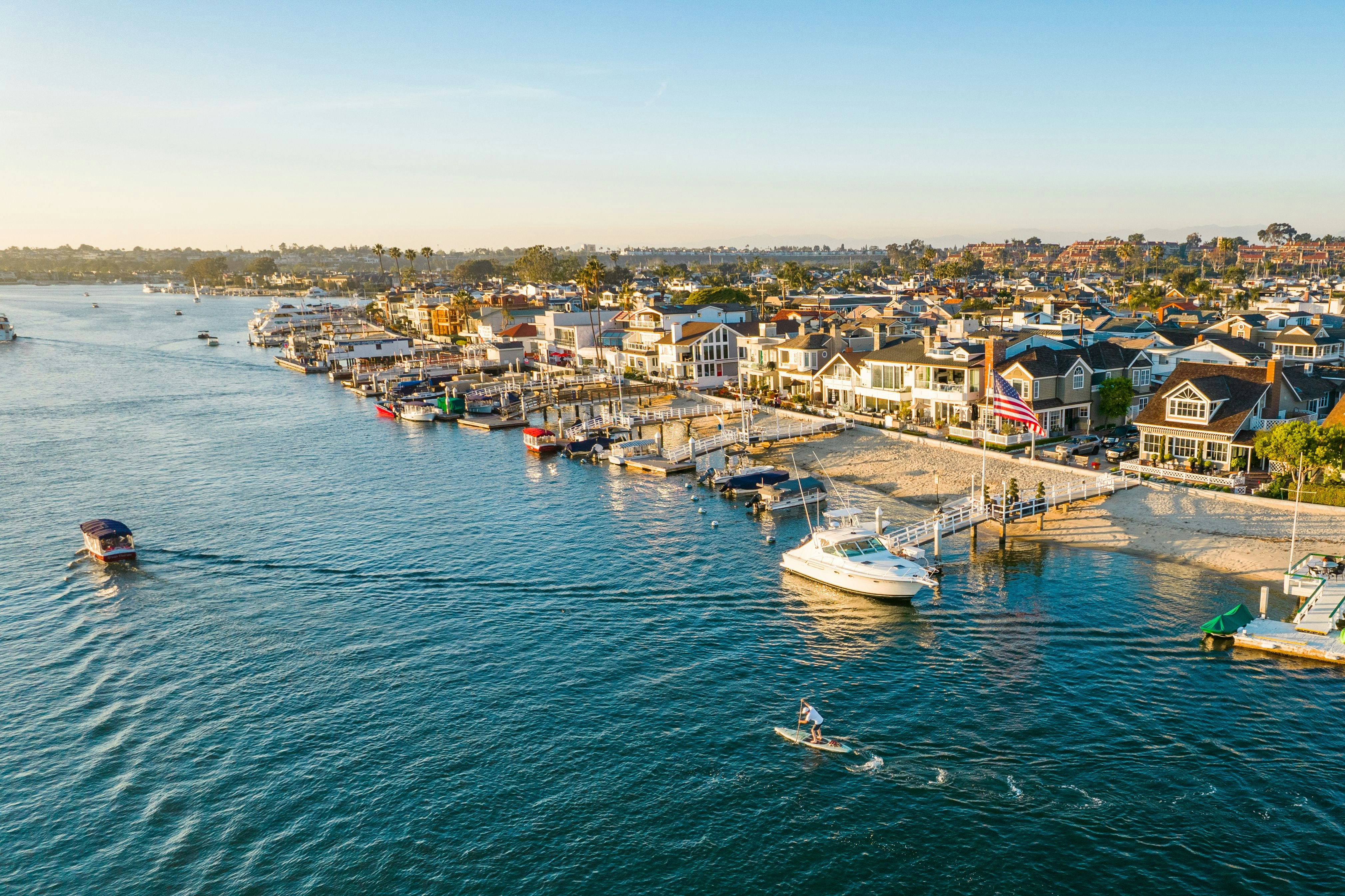 Aerial view of Newport Beach, California