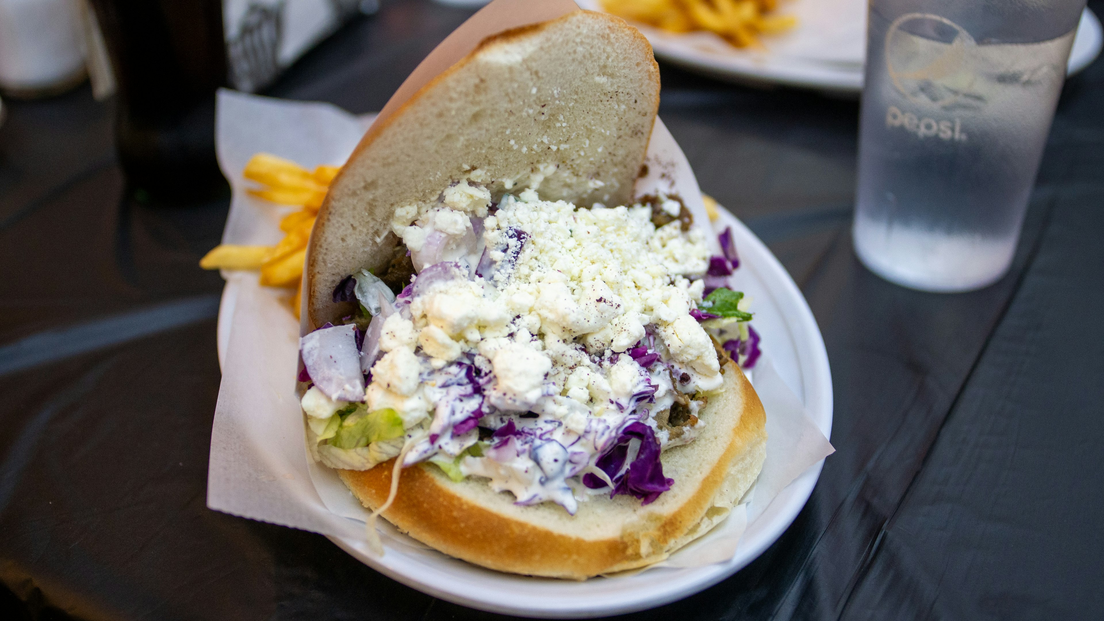 Döner kebab at Balkan House, Detroit, Michigan, USA