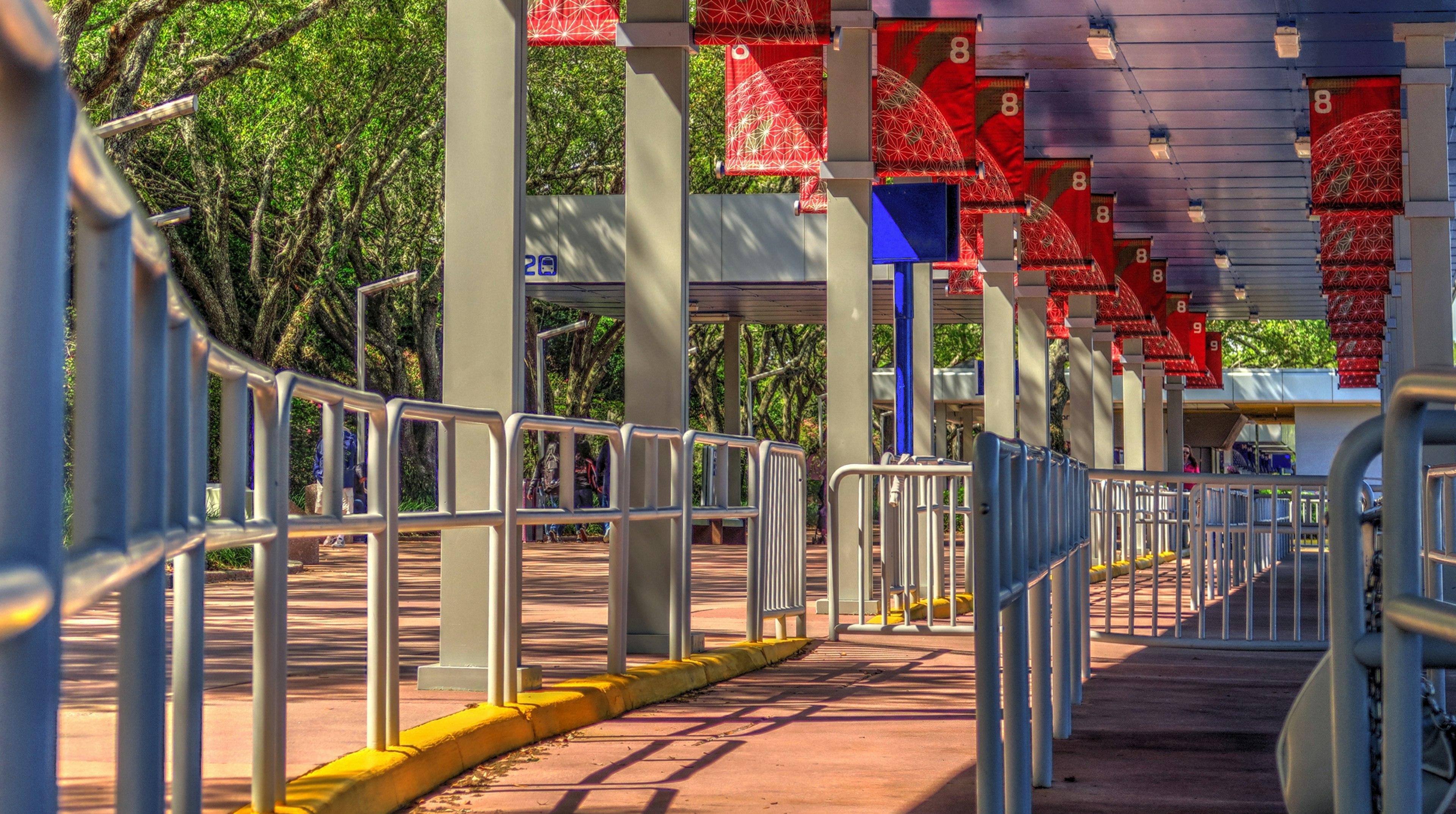 The bus depots Disney World Parks