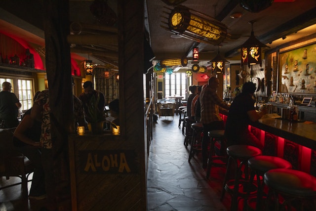 September 2024 : "Beachbum Berry's Latitude 29" in the French Quarterneighborhood of New Orleans.
Drink : Navy Grog
Food : Seared Shrimp Onigiri, U10 head-on seared shrimp, sushi rice hash brown, Thai-style broth, chilies (GF)