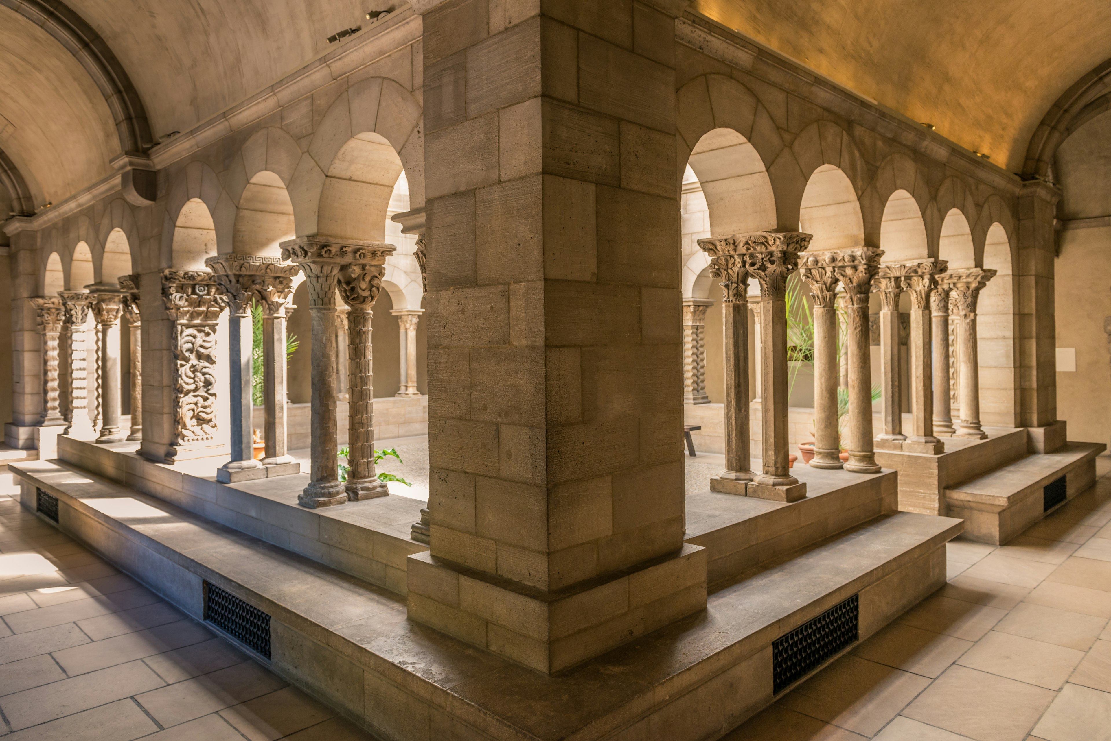 A series of cloisters looking out into a courtyard