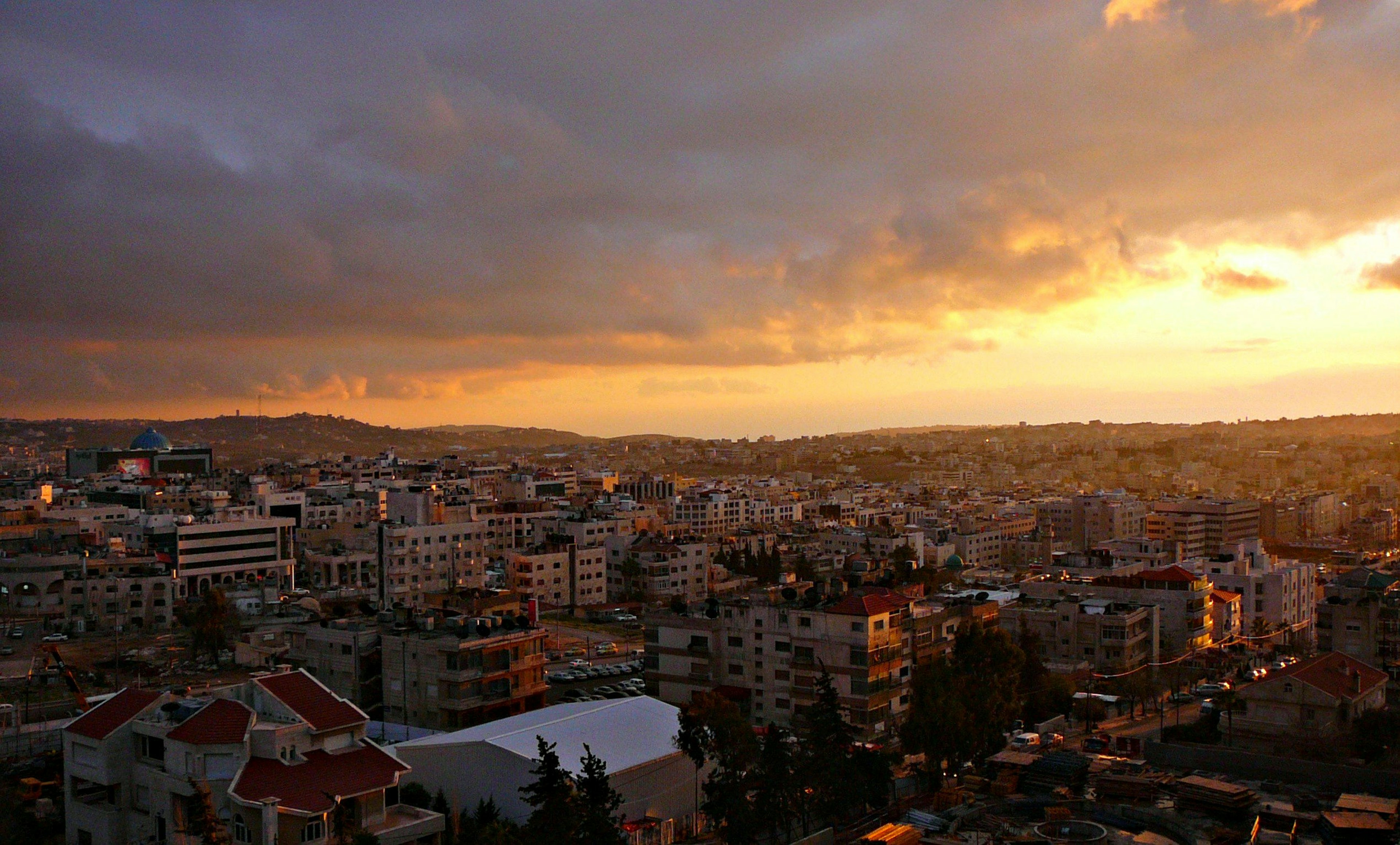 Sunset in Amman, Jordan.