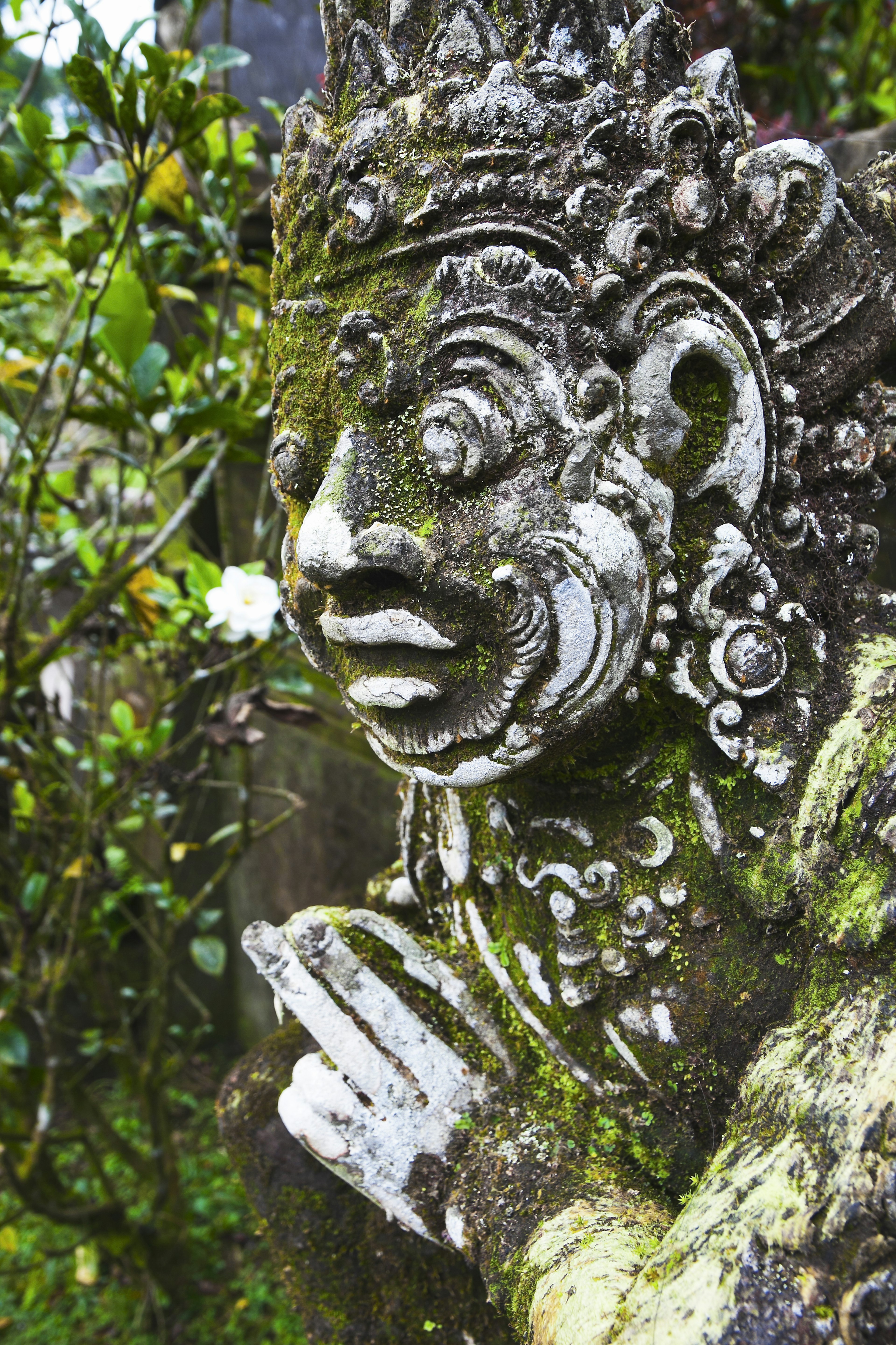 Statue in Pura Luhur Batukau Temple. Bali.