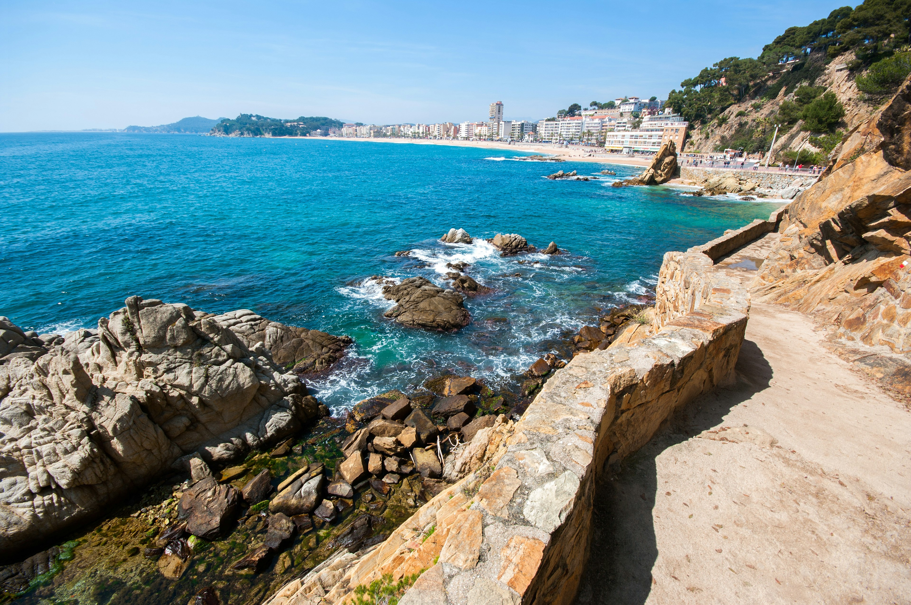 Lloret de Mar seen from the famous and pintoresto path along the coast Cami de Ronda.