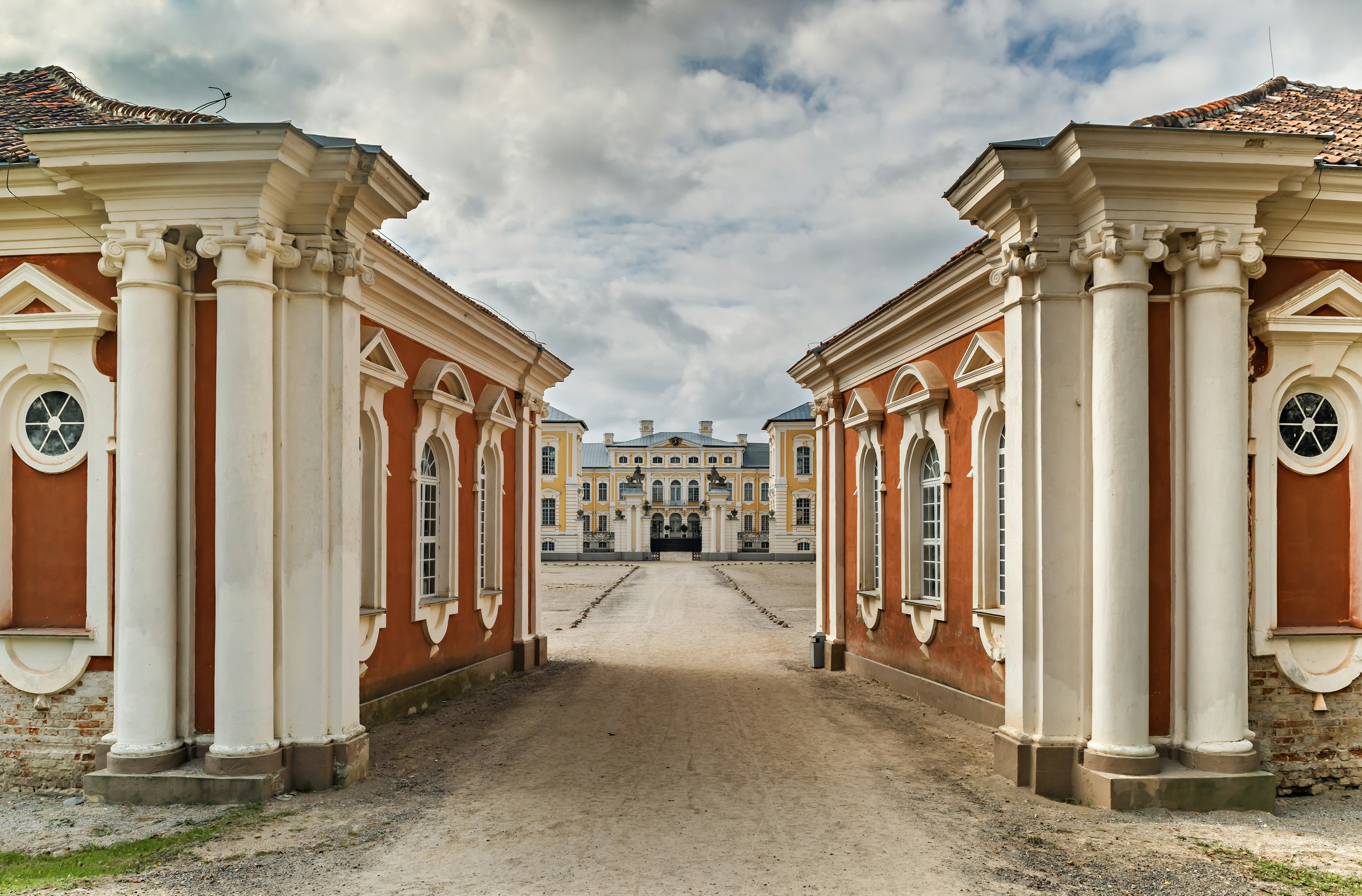 Entrance to historical museum of Rundale Palace