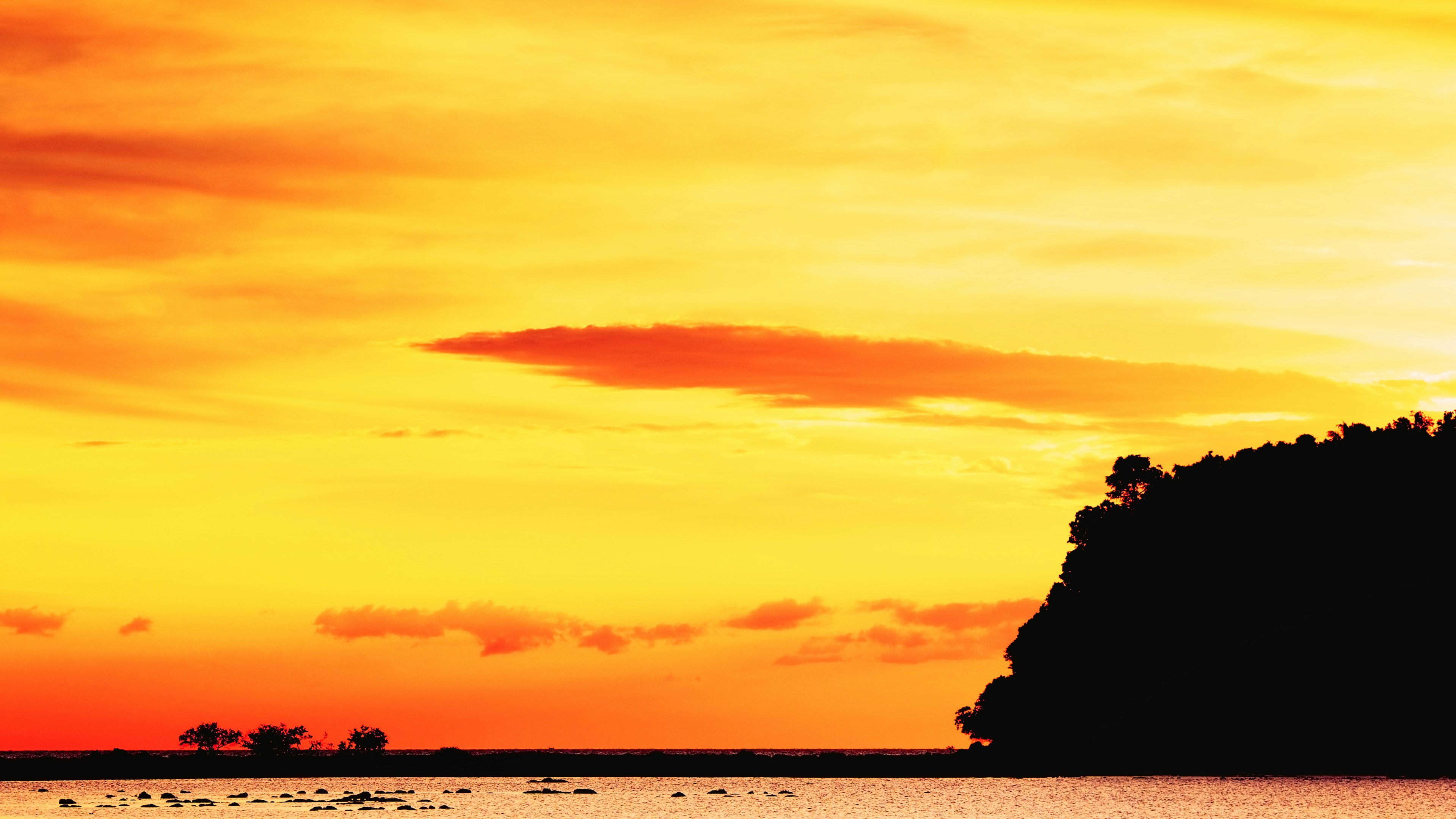 Sunset over the Andaman Sea at Koh Libong