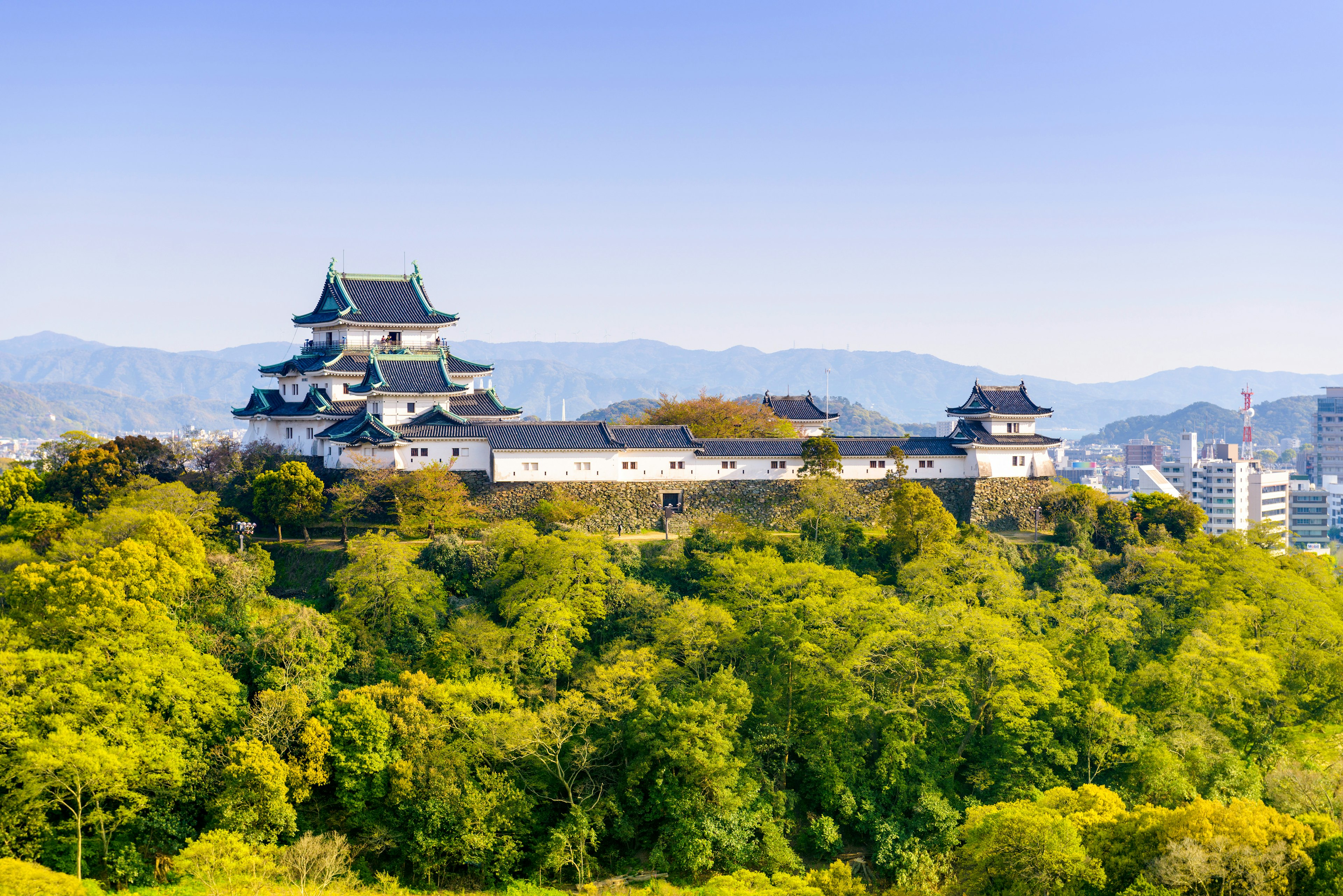 The main tower of Wakayama Castle.