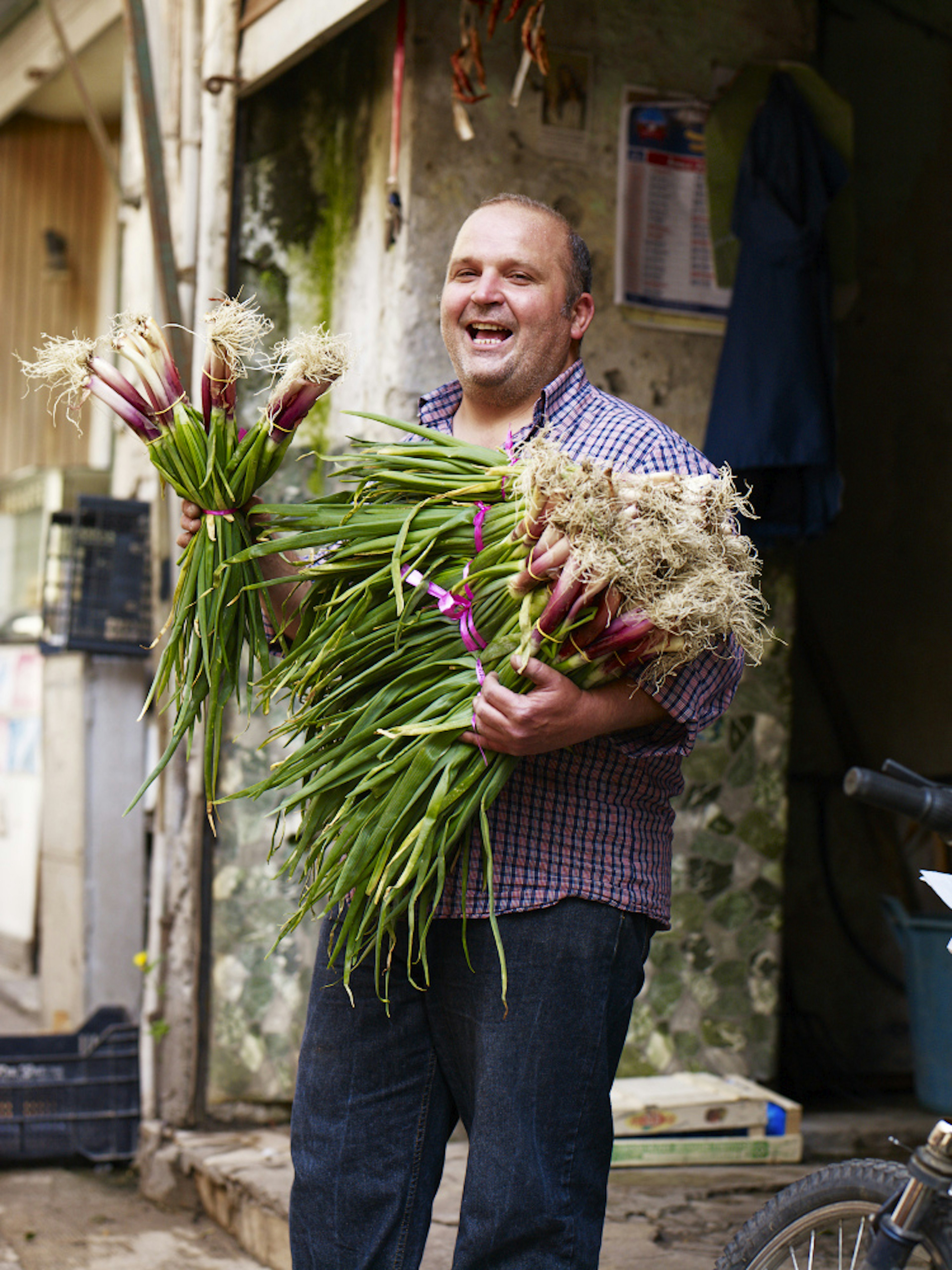 Stallholder at Vucciria market.