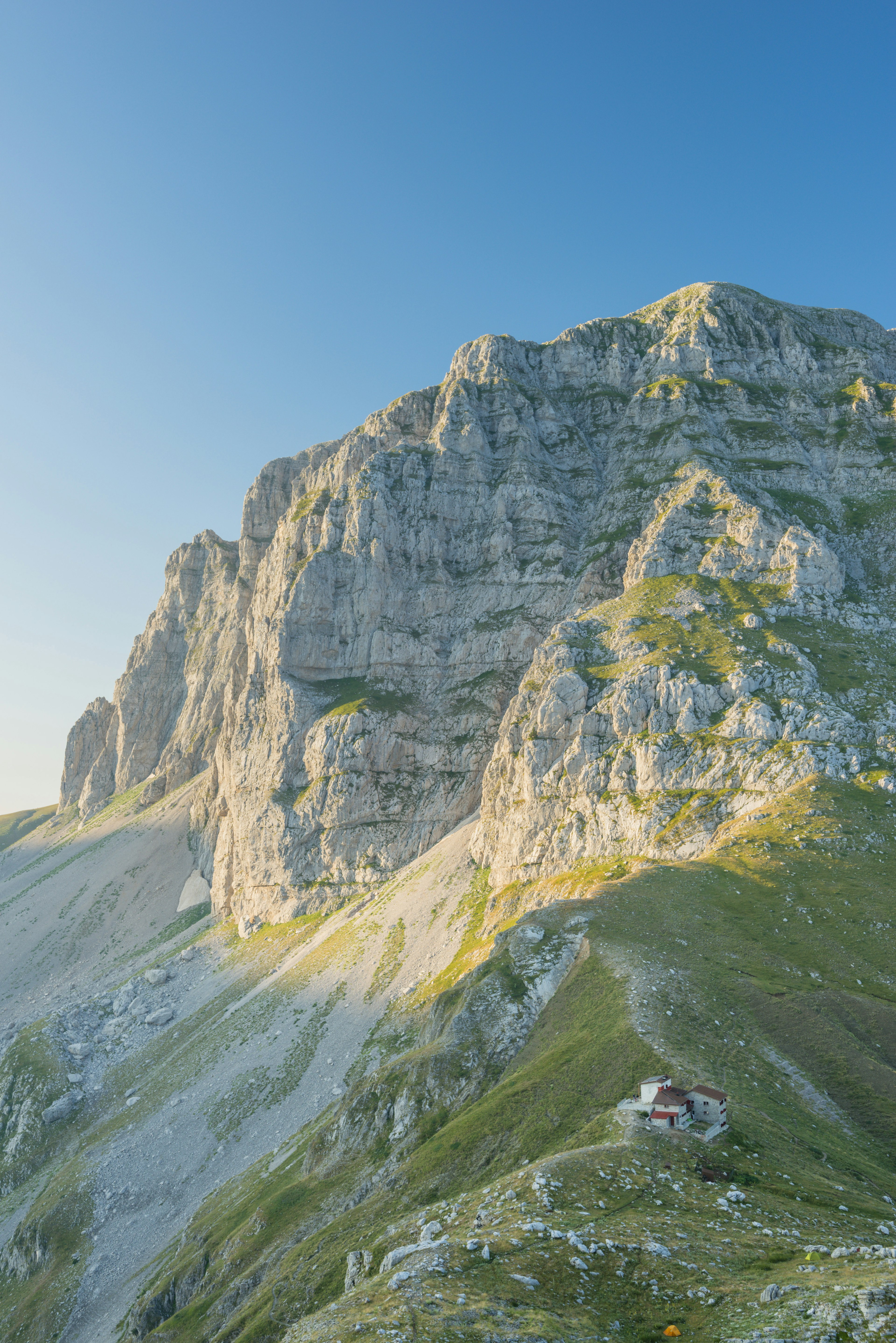 Astraka Refuge in a pass in the Pindus Range.