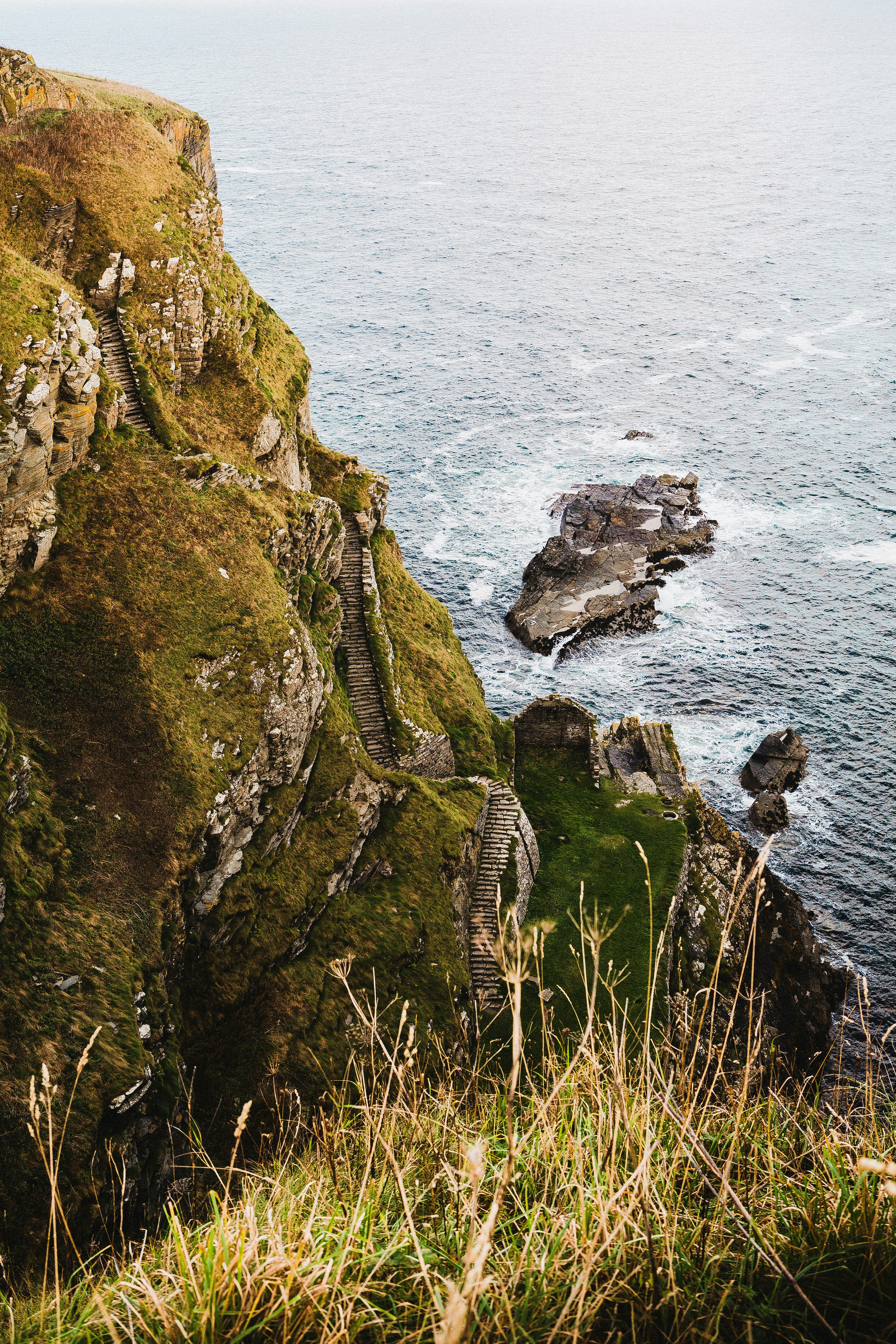 A steep descent at Whaligoe Steps.