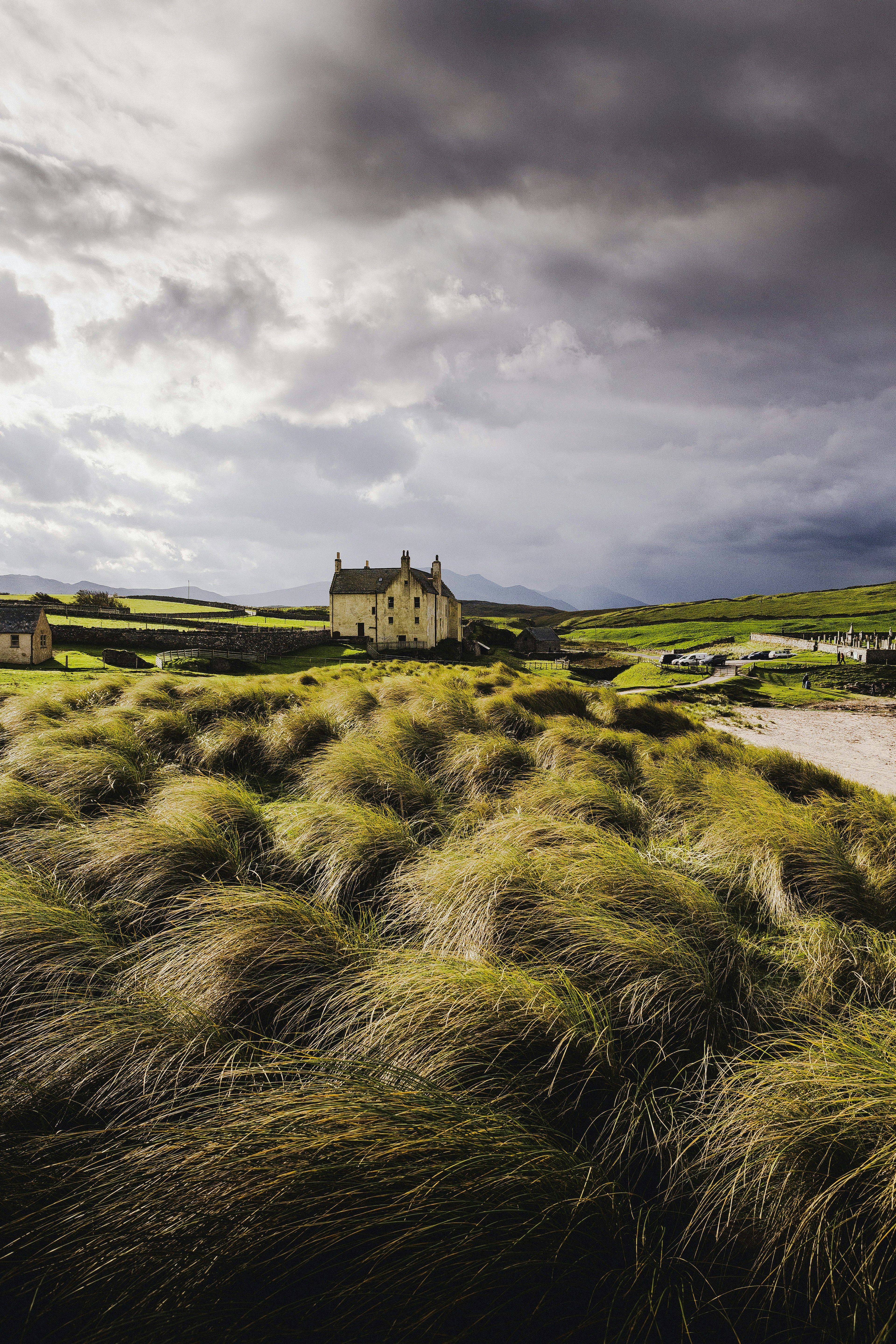 A large house beside the beach at Balnakeil.