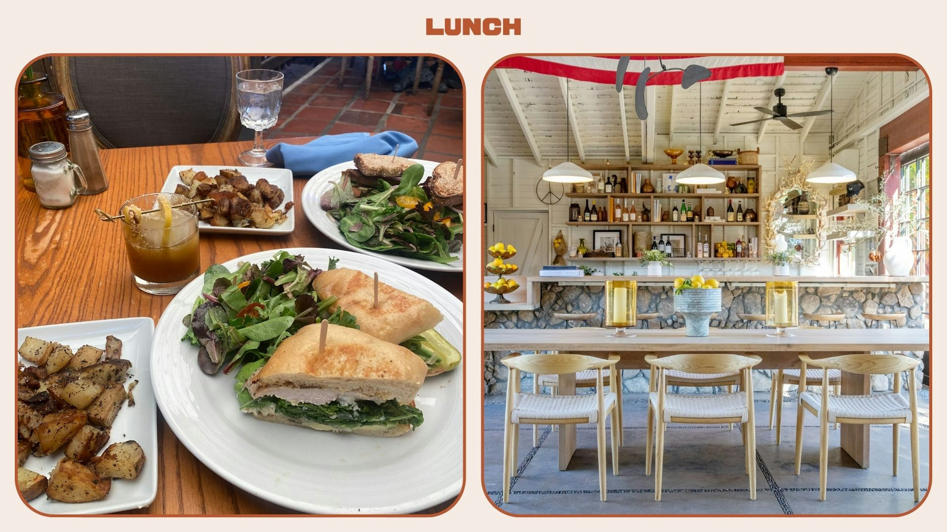 Grab a refreshing bite from Farm or take in the coastal ambiance at Barn. L: Chamidae Ford R: Jamie Kowal