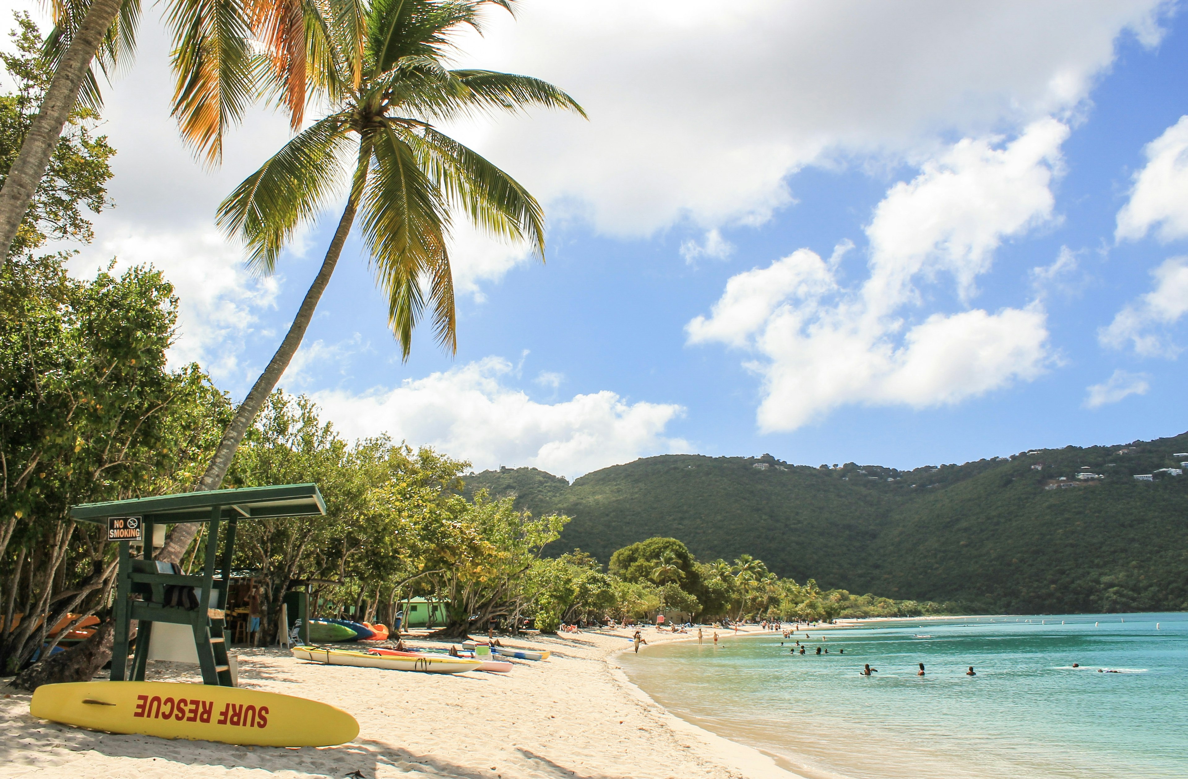 Beach scene at Magens Bay in USVI