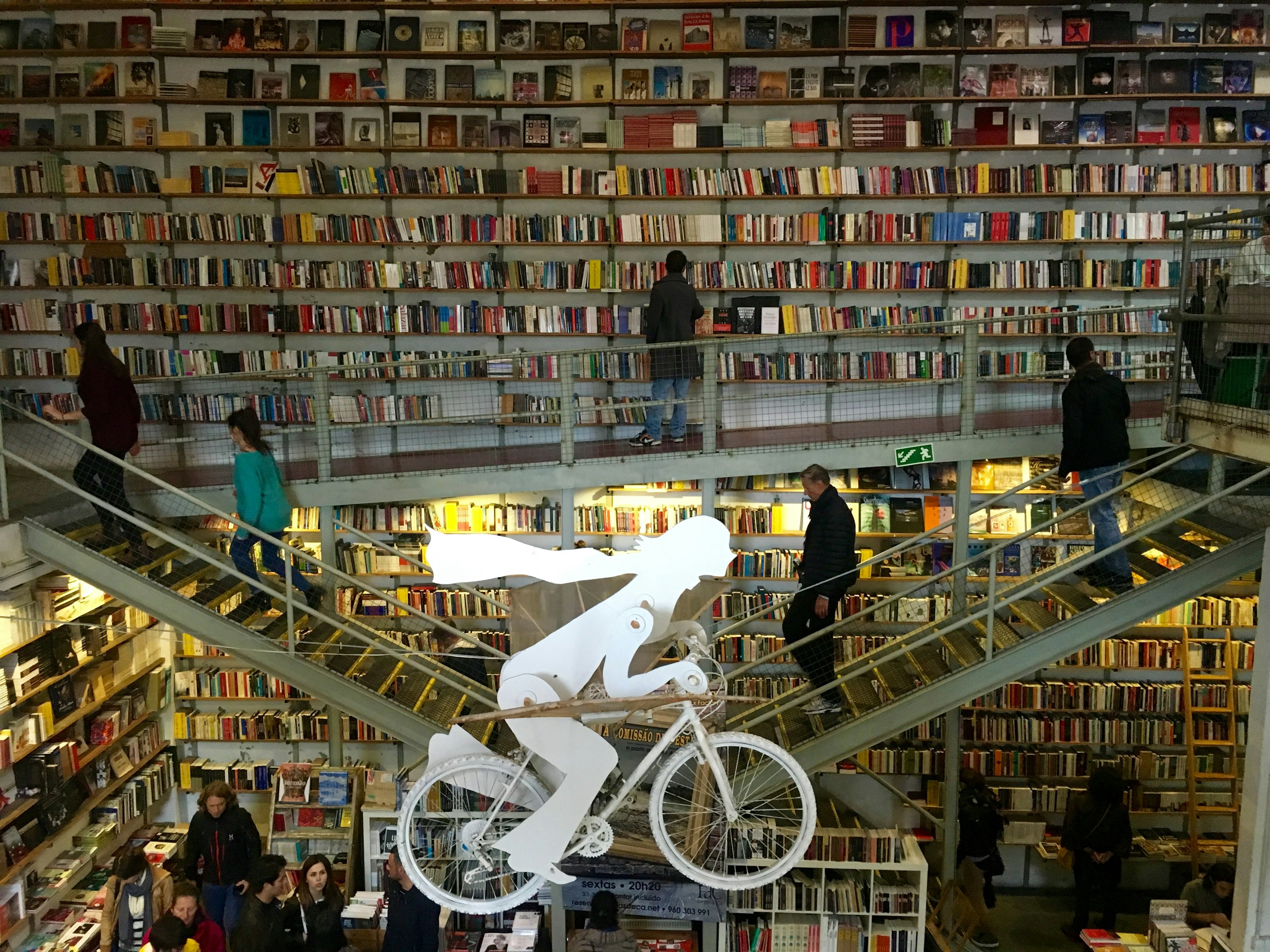 An enormous bookstore in the former warehouse complex LX Factory in Lisbon.