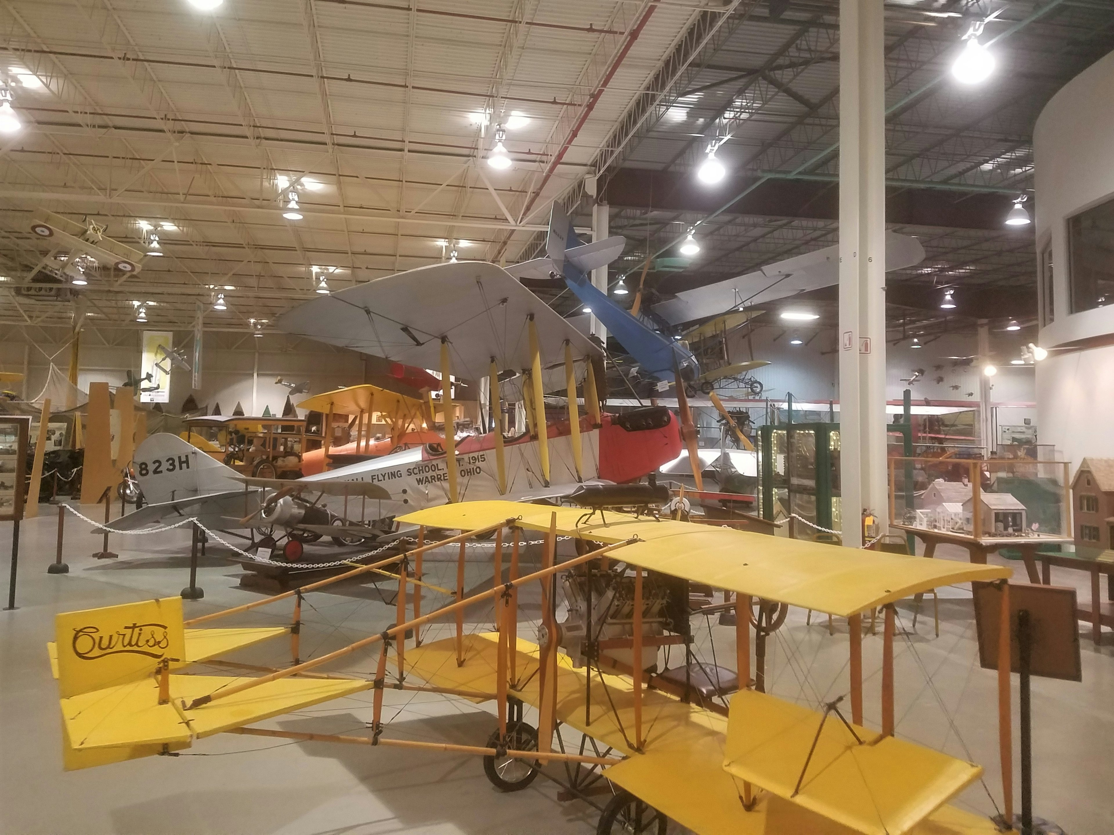 Aeroplanes on display at the Glenn H. Curtiss Aviation Museum