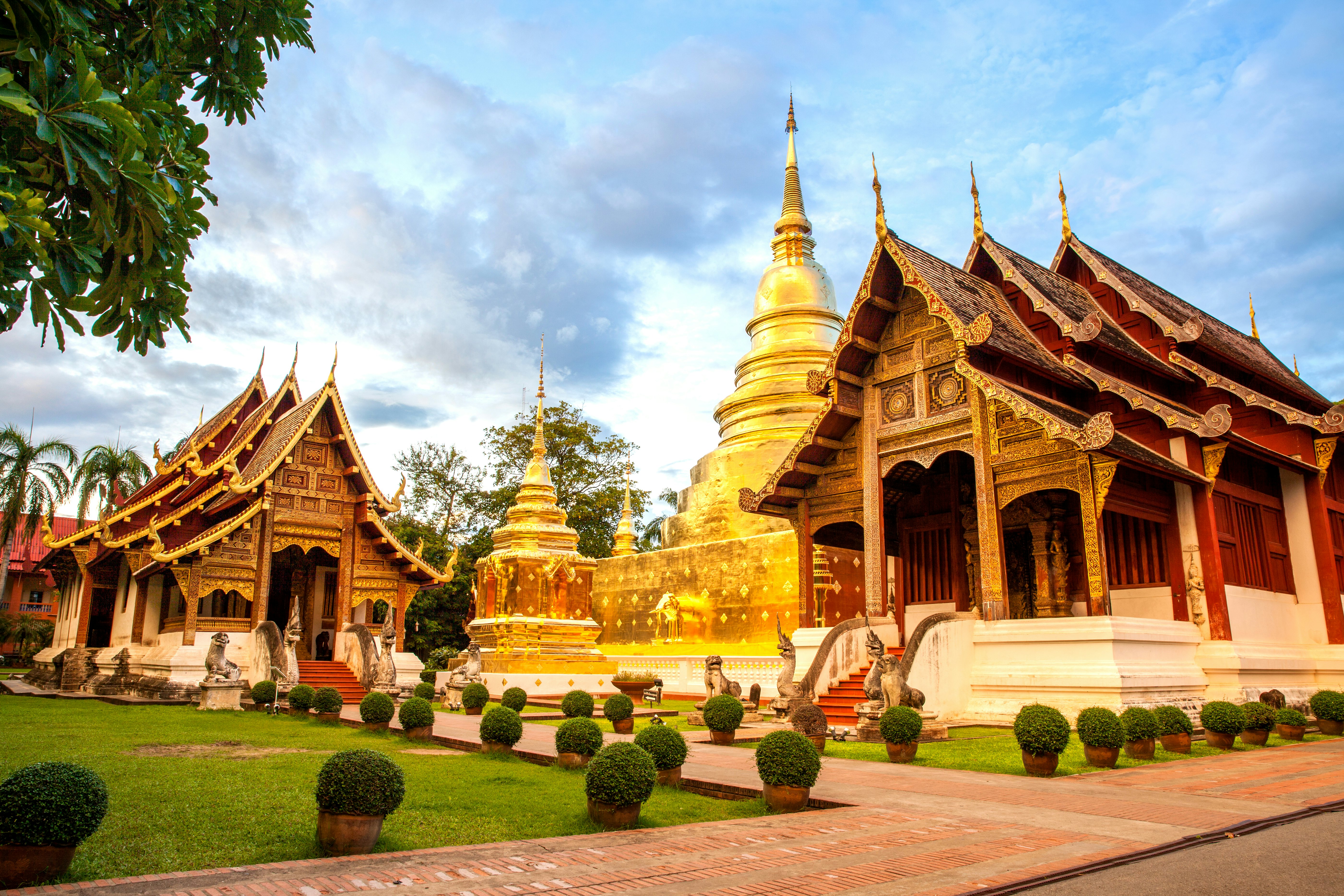 Wat Phra Singh Woramahaviharn. Buddhist temple in Chiang Mai, Thailand.