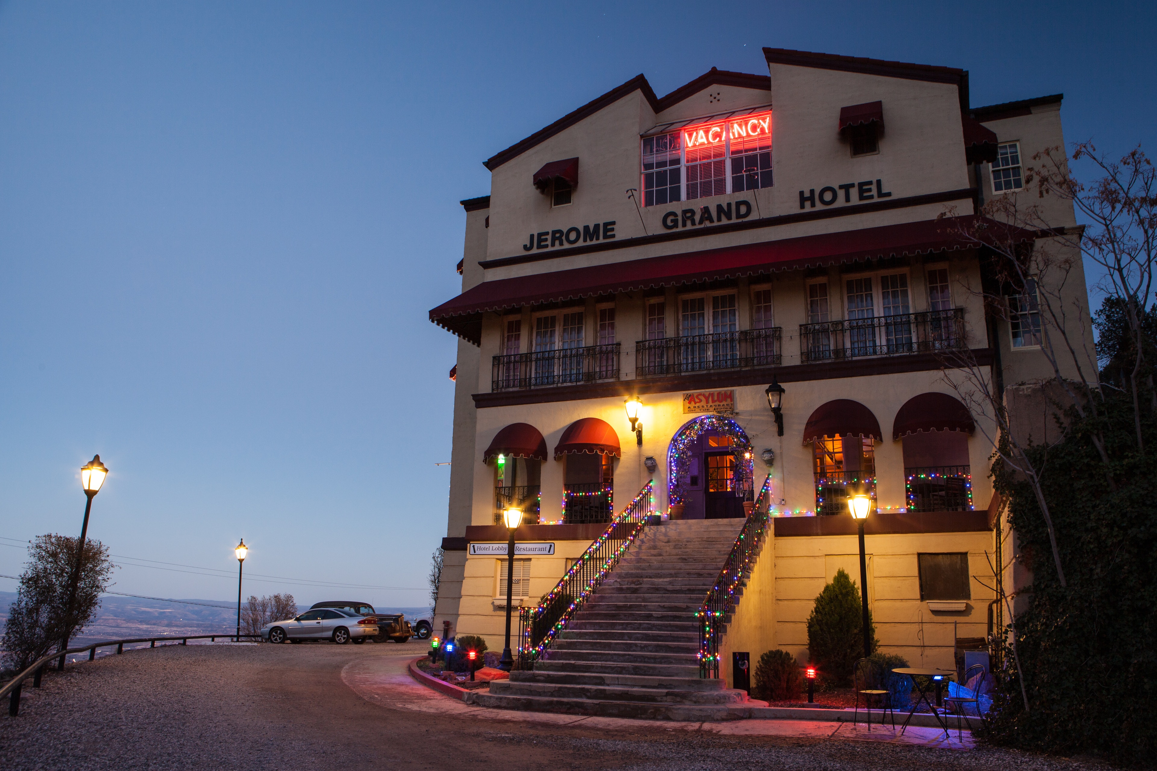 Jerome, USA - February 4, 2013: Jerome Grand Hotel is an ancient haunted hotel in this great gold mining town in Arizona, USA; Shutterstock ID 1417361762; purchase_order:65050 - Digital Destinations and Articles ; job:Lonely Planet Online Editlrial; client:Best places in Arizona; other:Brian Healy
1417361762