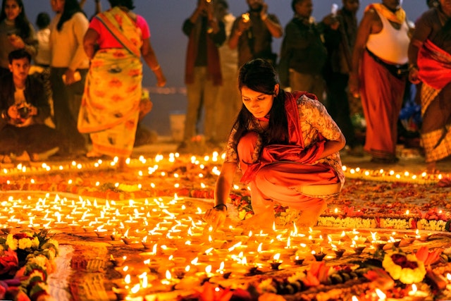 Diwali is celebrated across India, but Varanasi holds some of the most spectacular celebrations. Getty Images