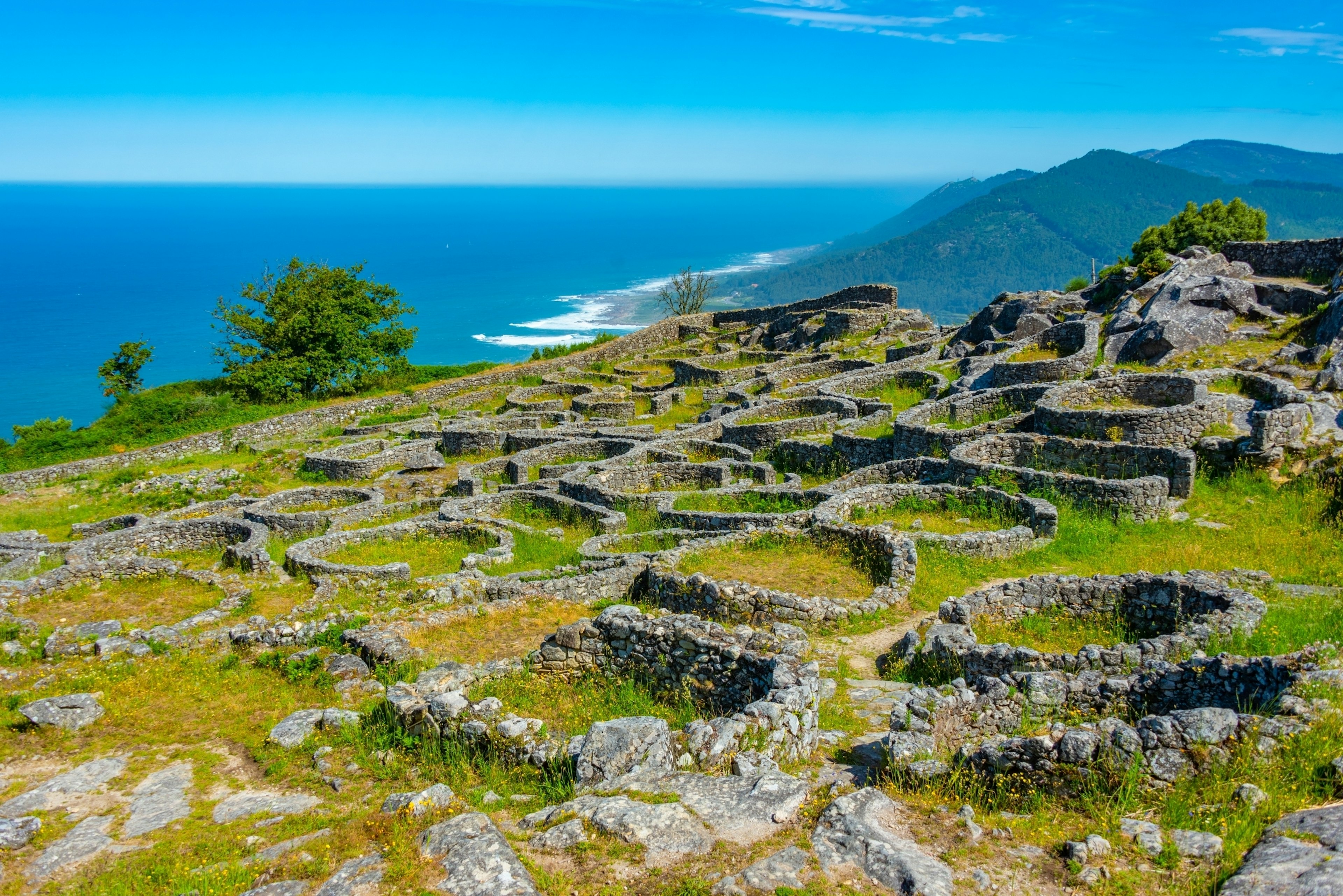 Celtic hill-fort village on Monte de Santa Trega in Galicia's far southwest corner