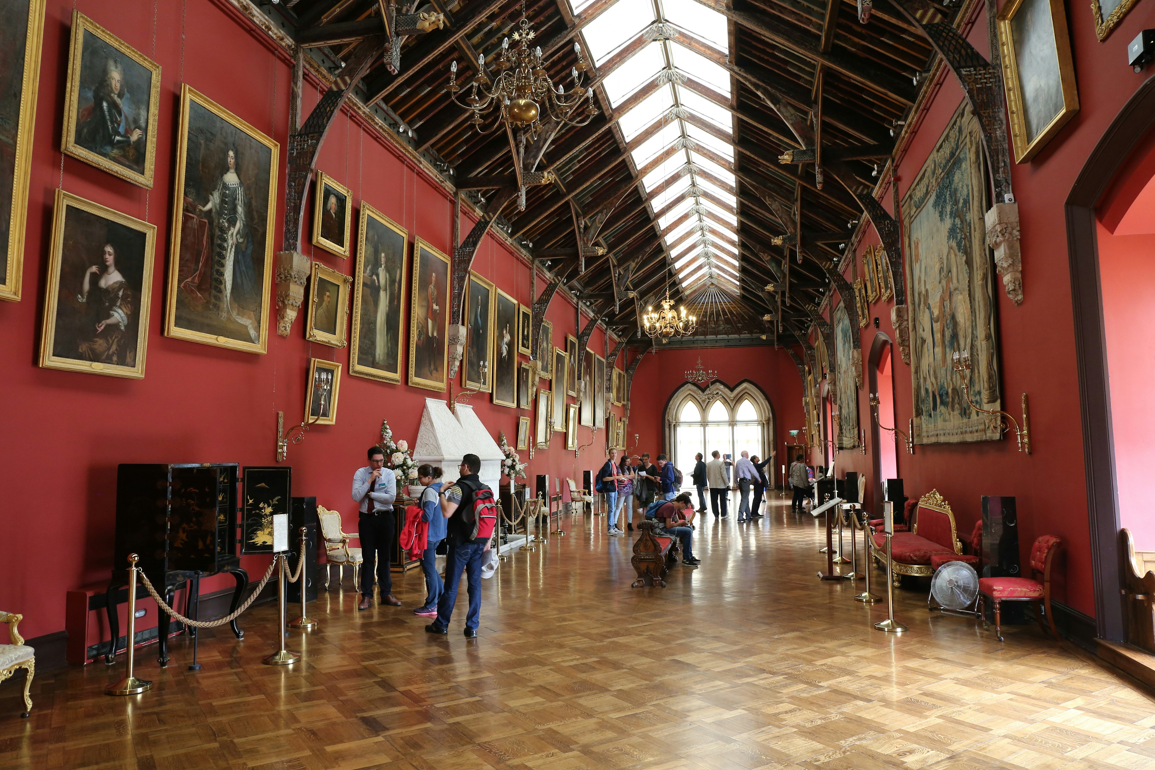 Inside the portrait gallery of Kilkenny Castle.