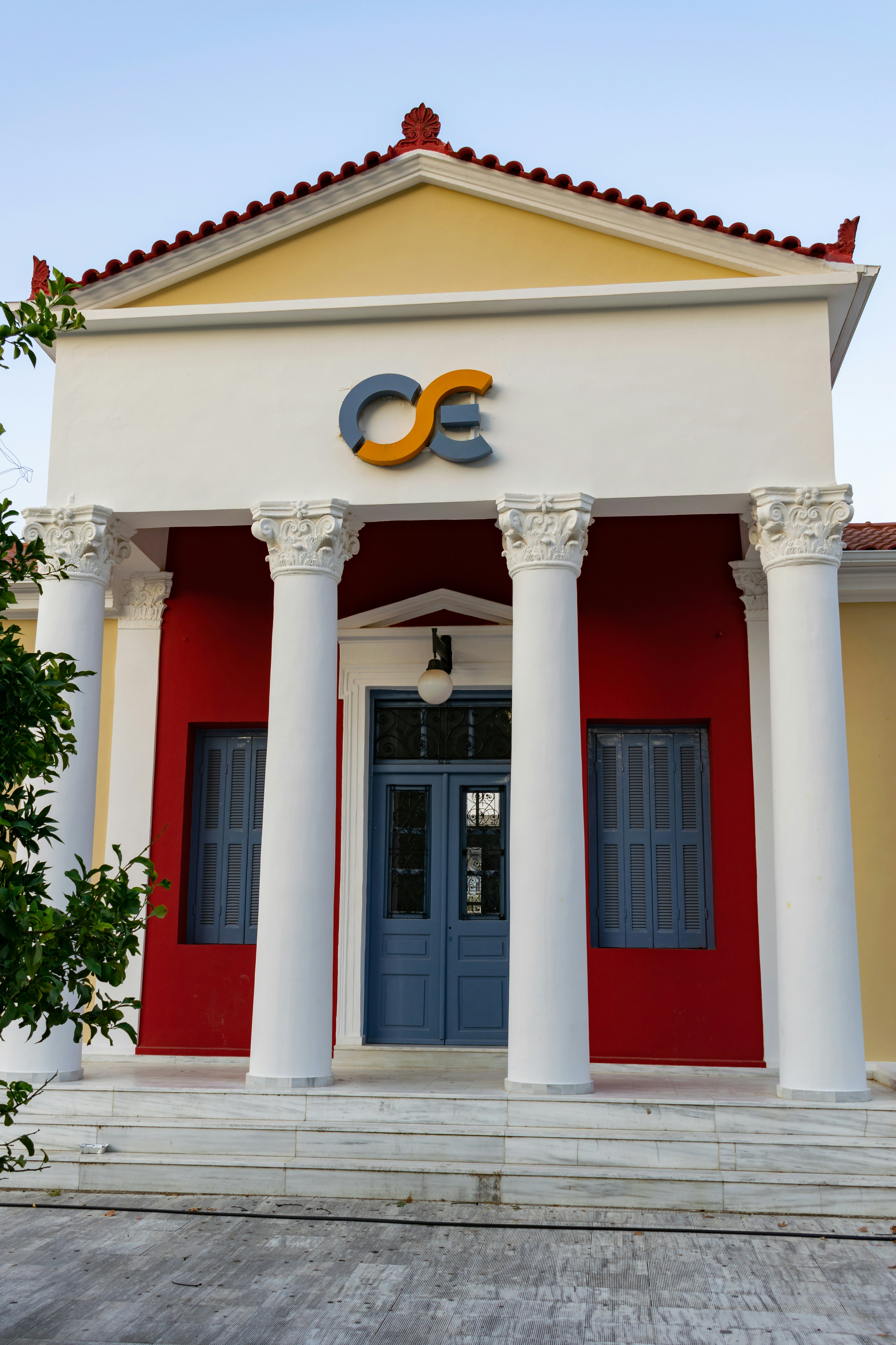 The old train station building of Olympia in the western Peloponnese