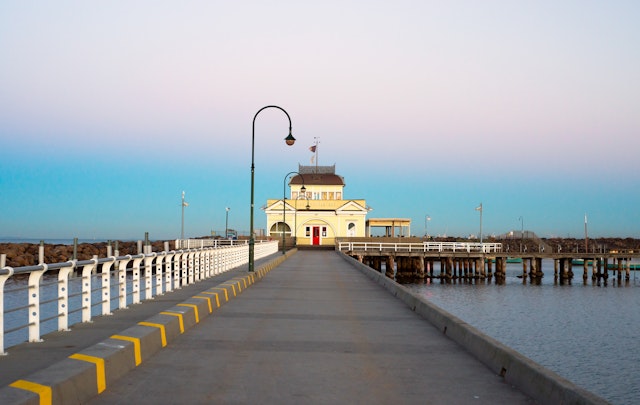 Kiosk on St Kilda Pier in Melbourne, Australia.
