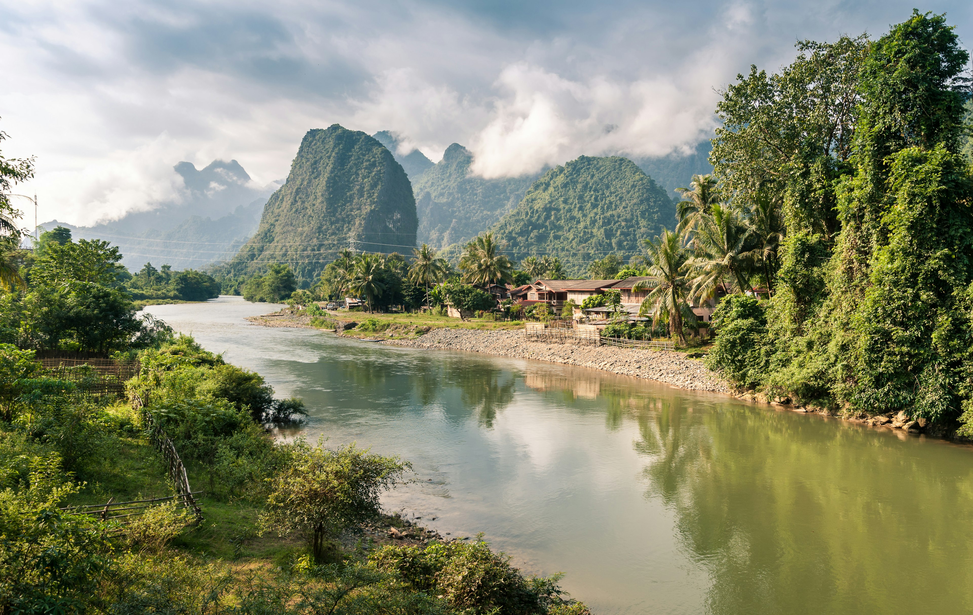 Karst mountains along the Nam Song River.