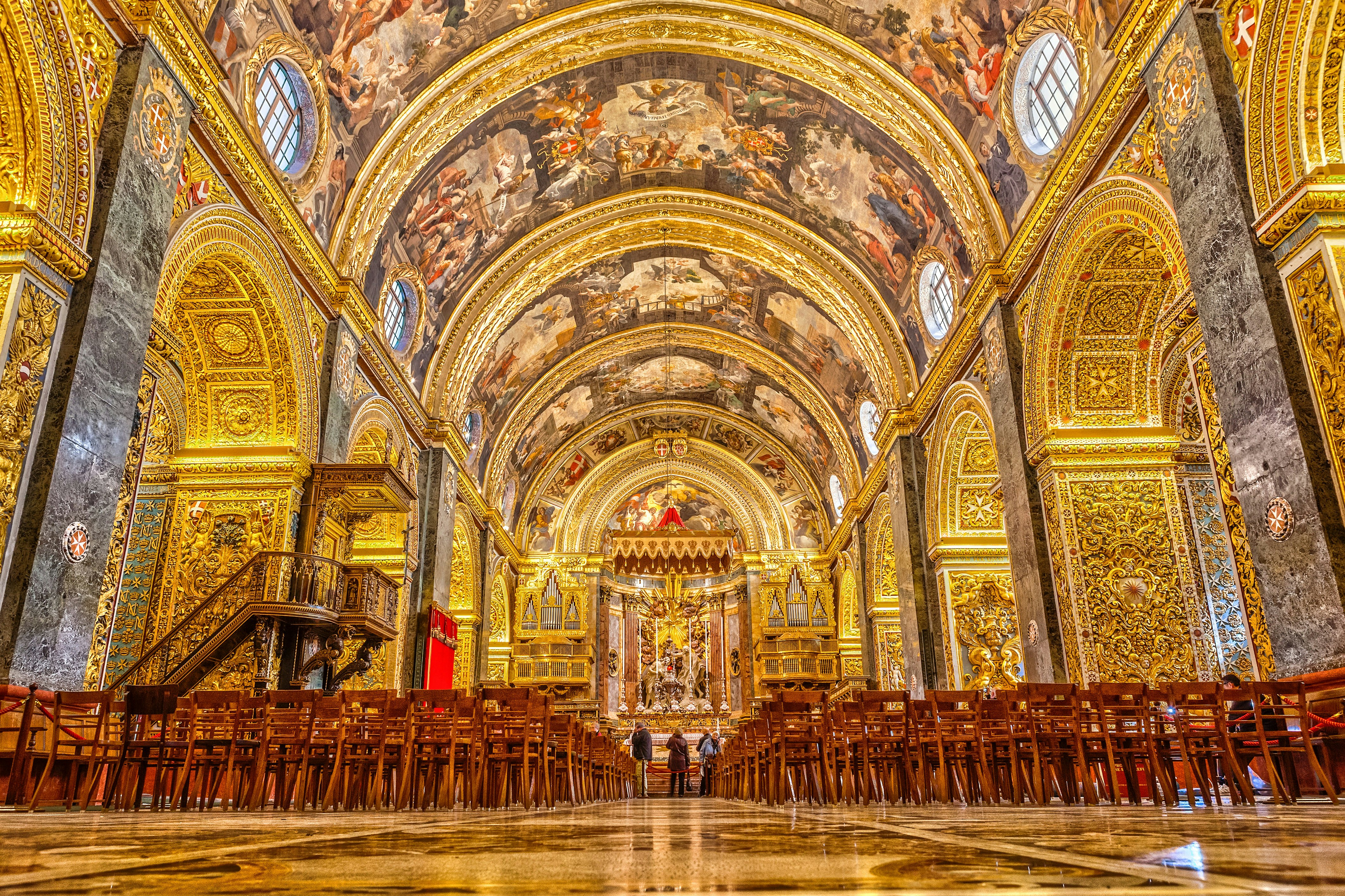 St John's Cathedral, Baroque art and architecture interior.