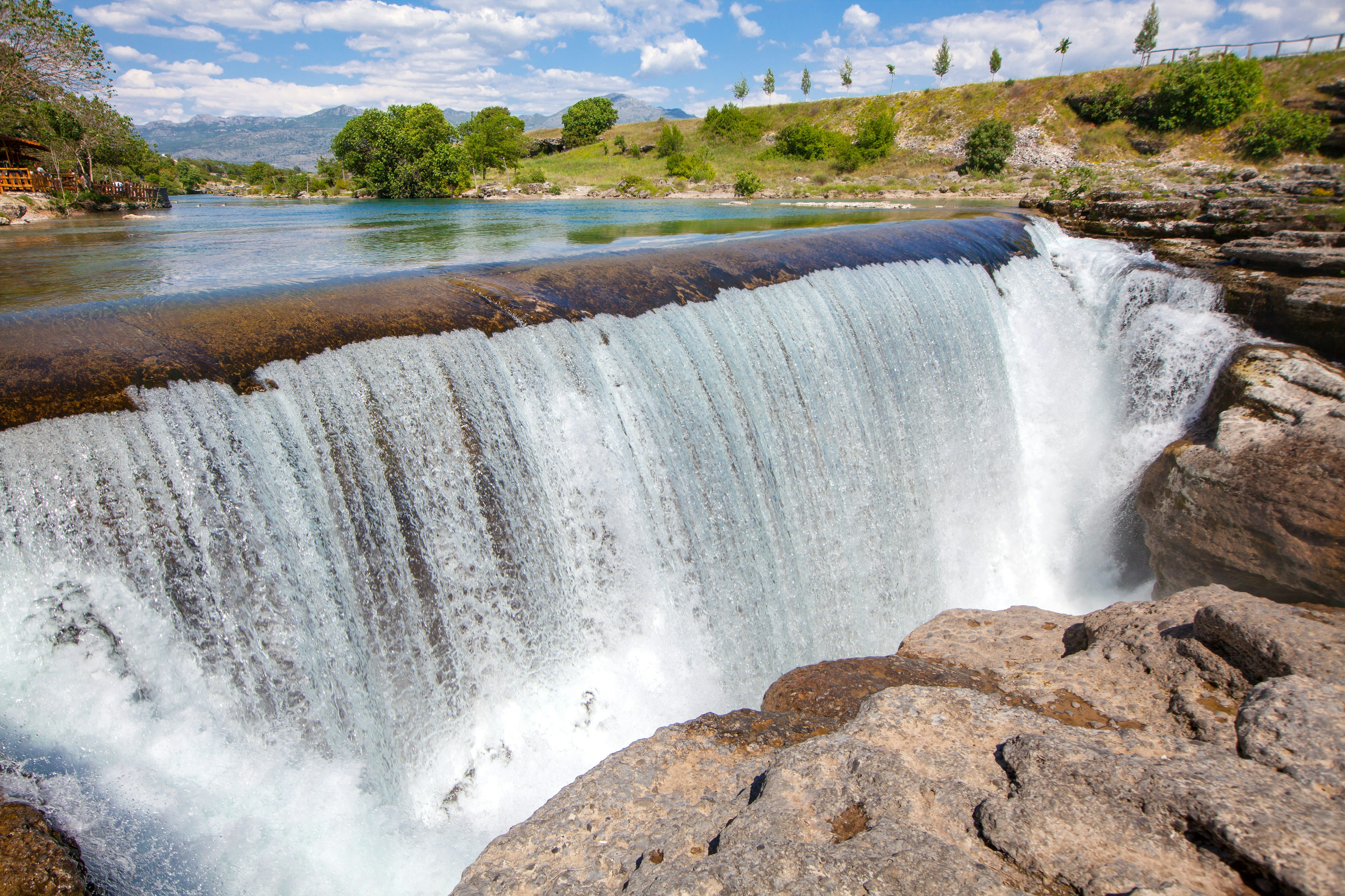 Waterfall on the Cijevna river in Montenegro