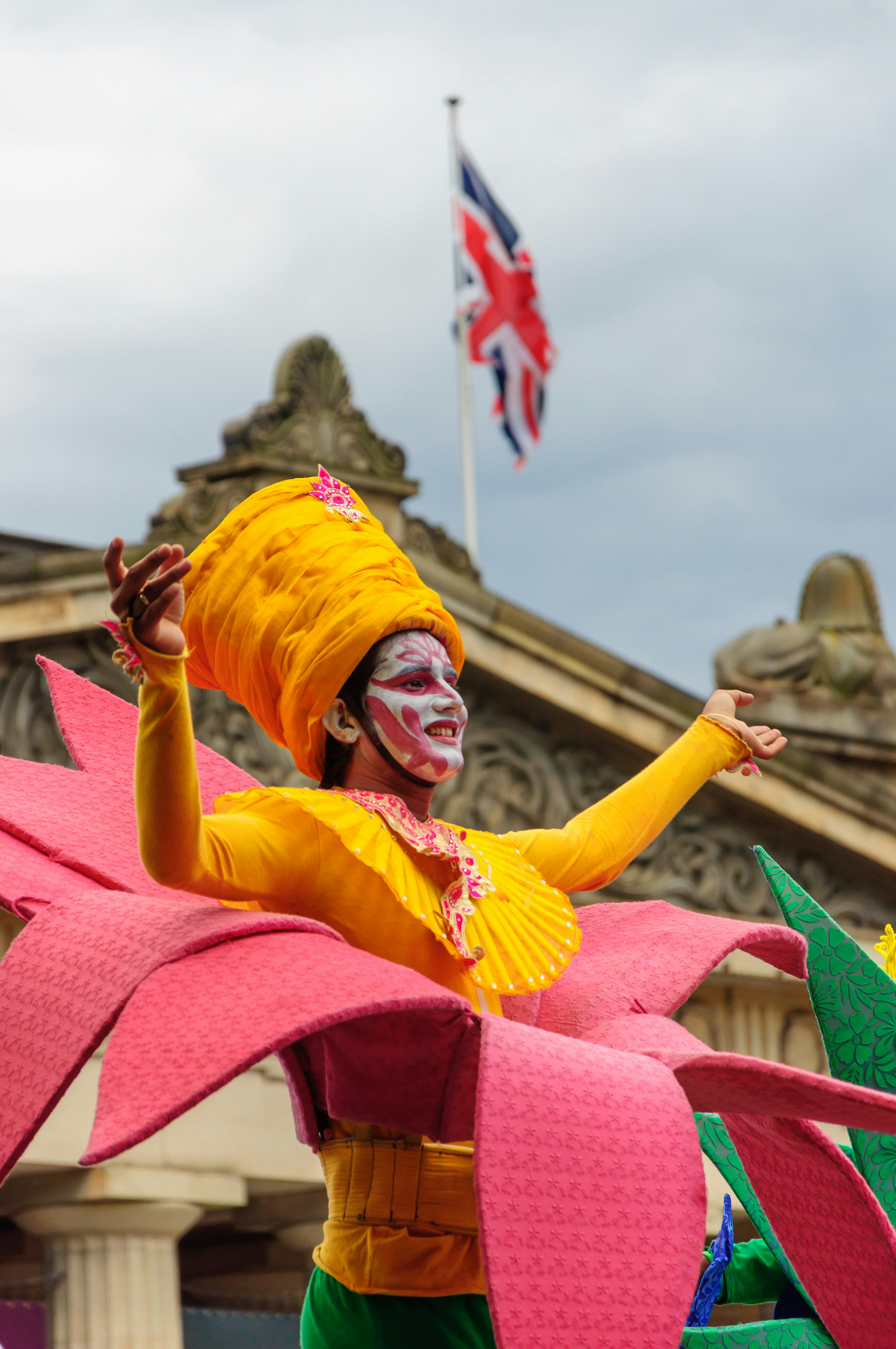 Participant in the Edinburgh Jazz & Blues Festival carnival parade