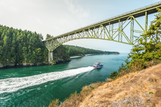 Whidbey Island offers relaxing landscapes within easy reach of downtown Seattle. Shutterstock