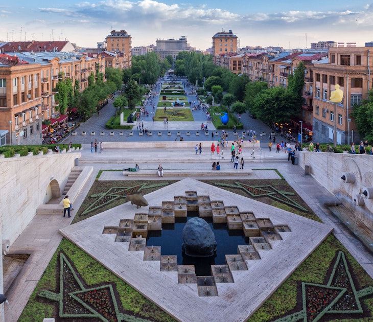 The view from the Alexander Tamanyan–designed Cascade complex