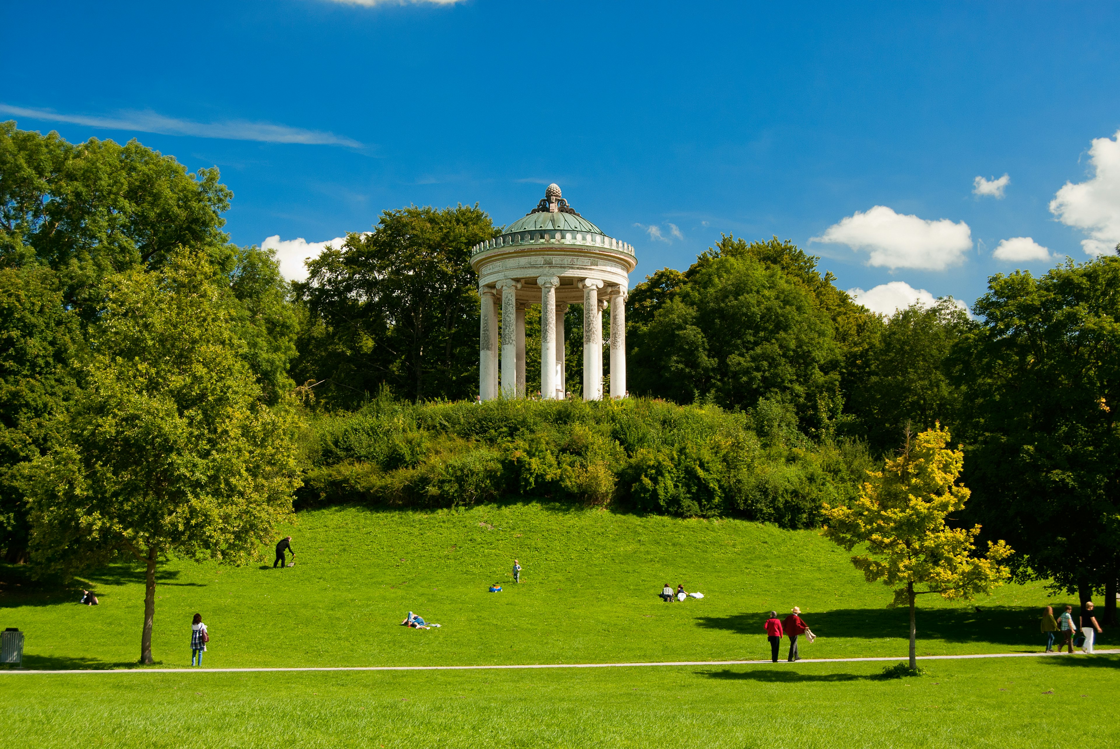 The Monopterus monument in Munich's Englischer Garten