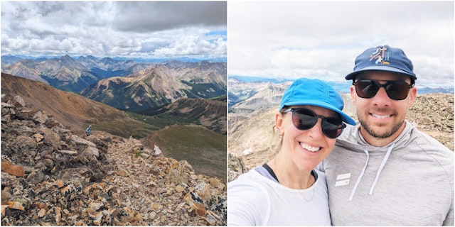 Emily climbing fourteeners
