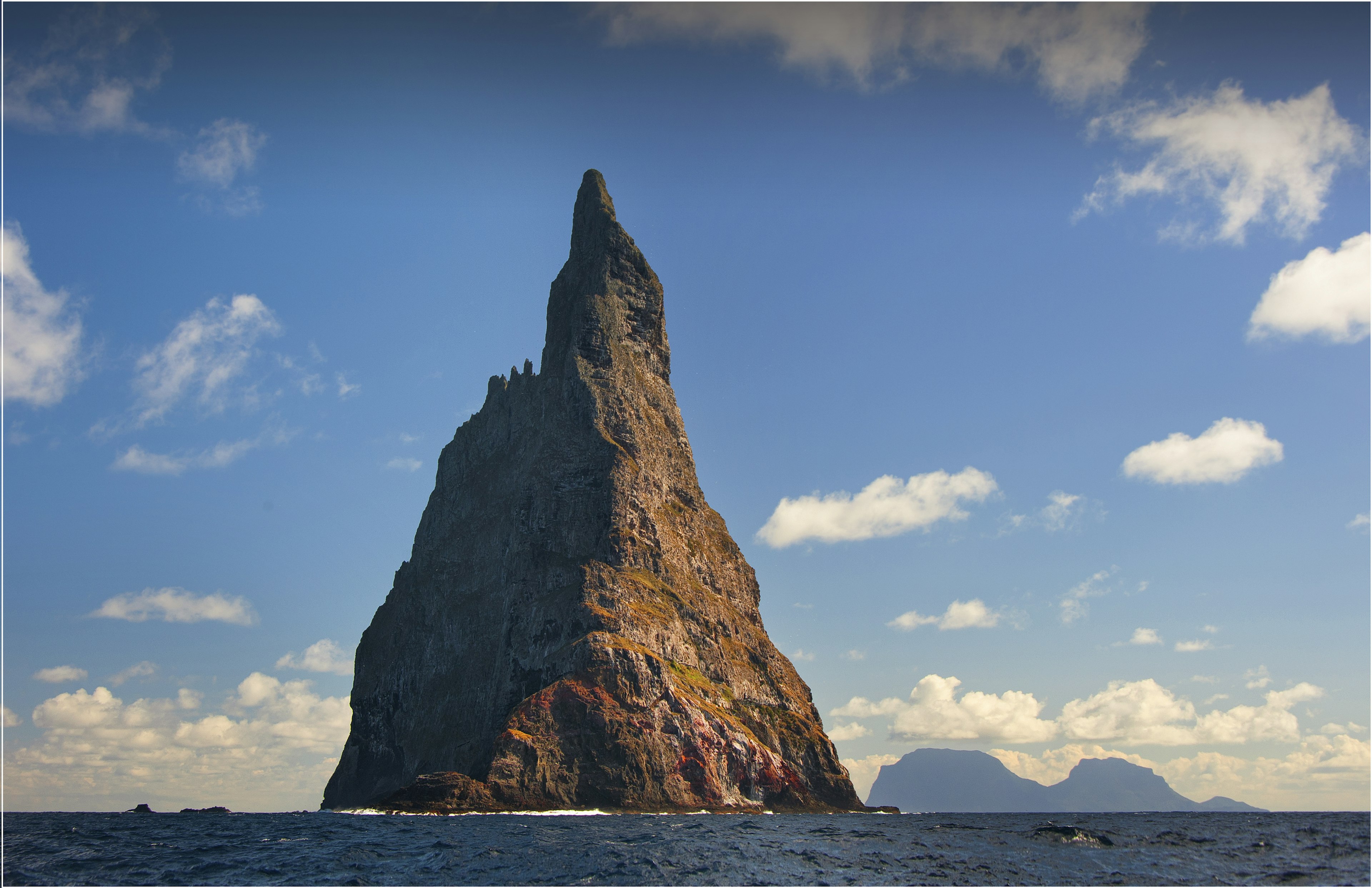 Balls Pyramid rock formation, which lies 20 kilometres southeast of Lord Howe Island.