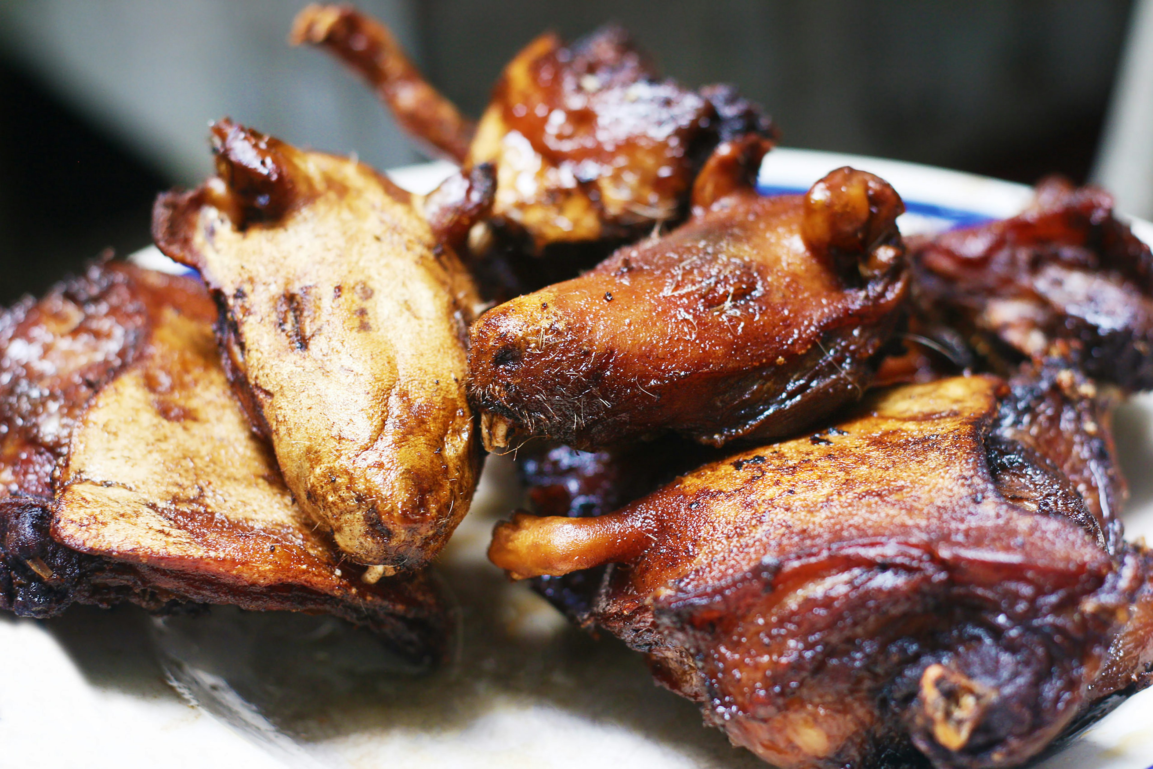 Fried guinea pig typical peruvian dish