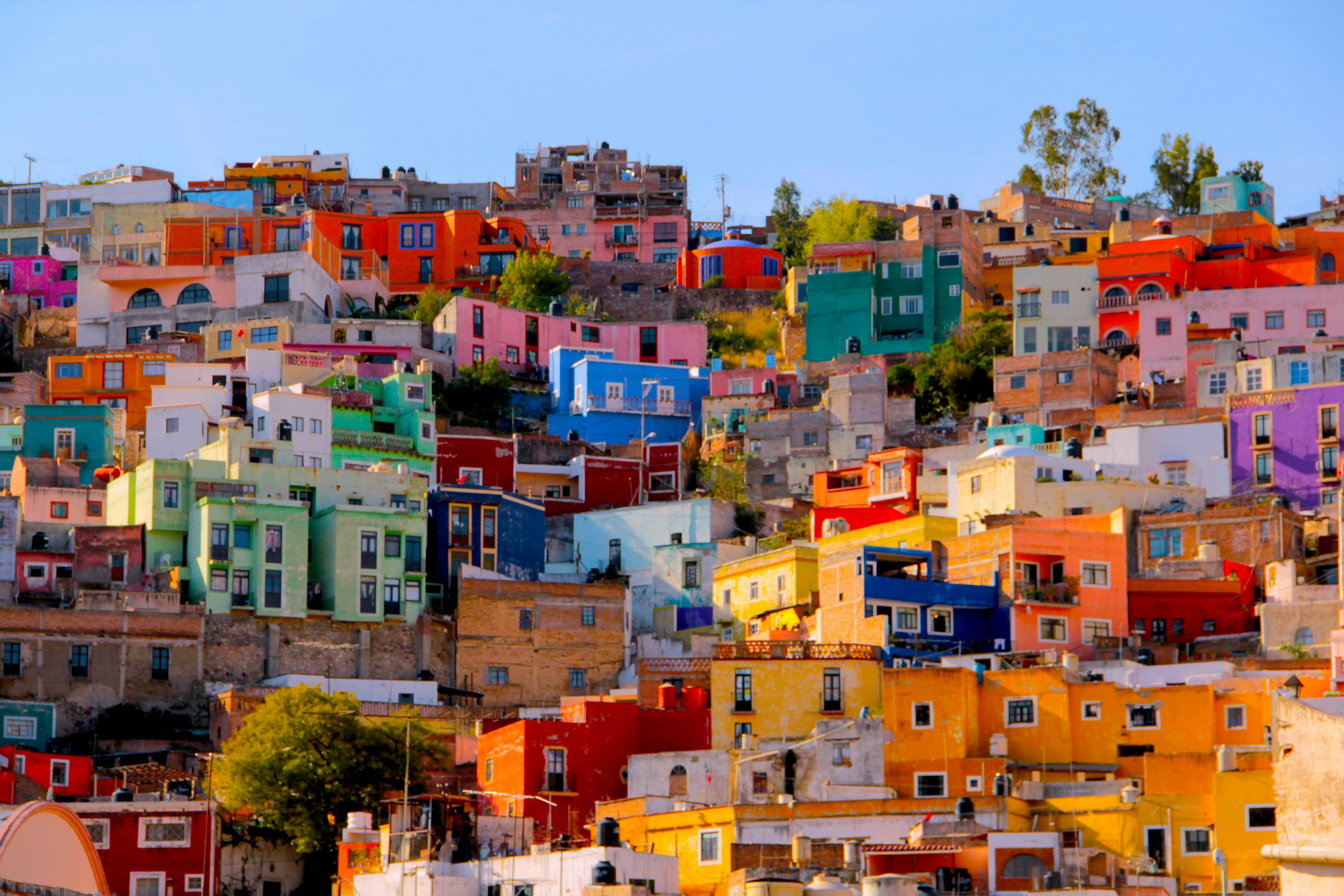 Colorful houses in Guanajuato.