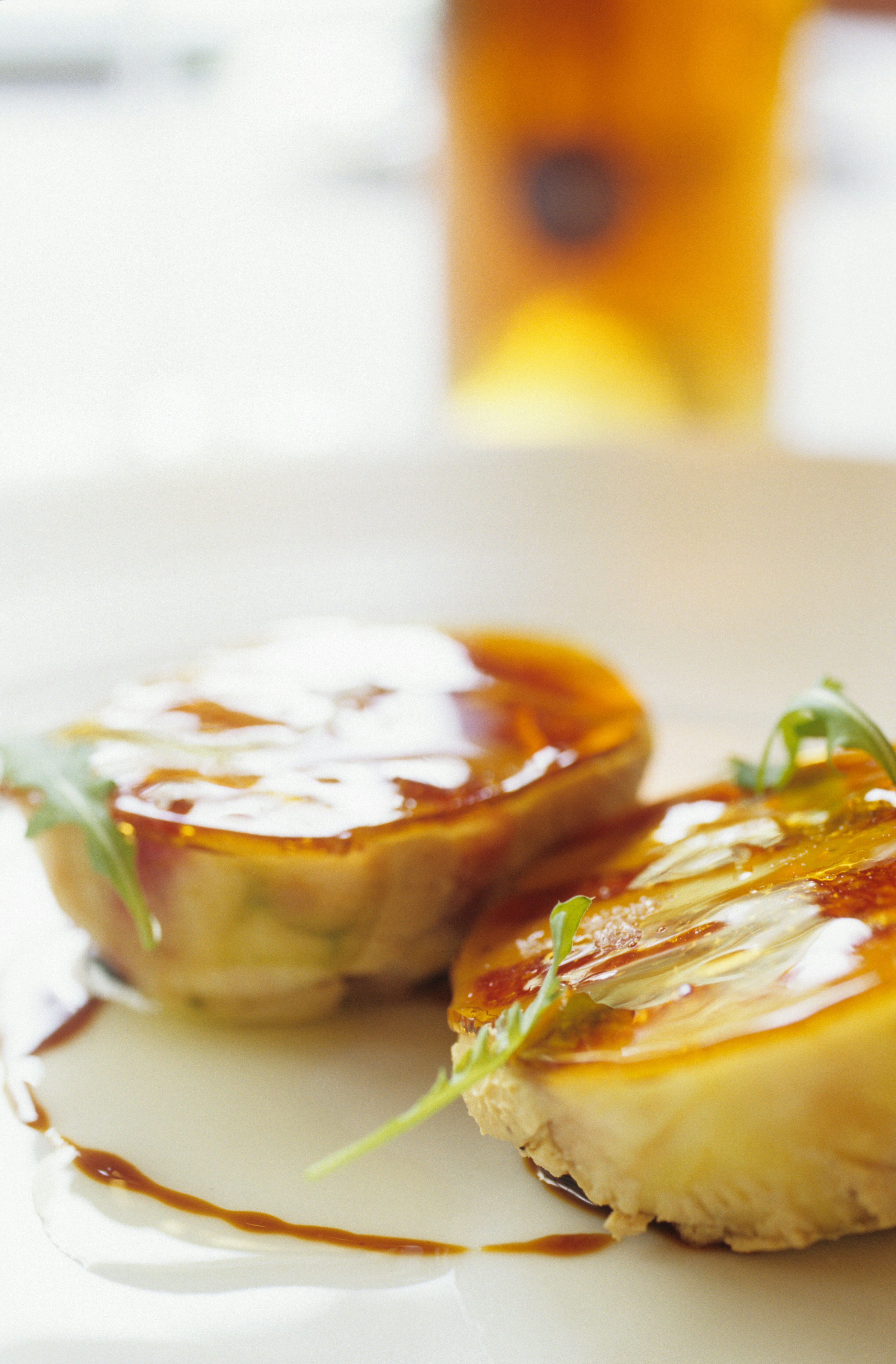 Fig stuffed with Foie-Gras with gelatine of Pedro Ximenez/sweet wine, Michelin-star Restaurant El Celler de Can Roca, Girona , Costa Brava, Catalonia