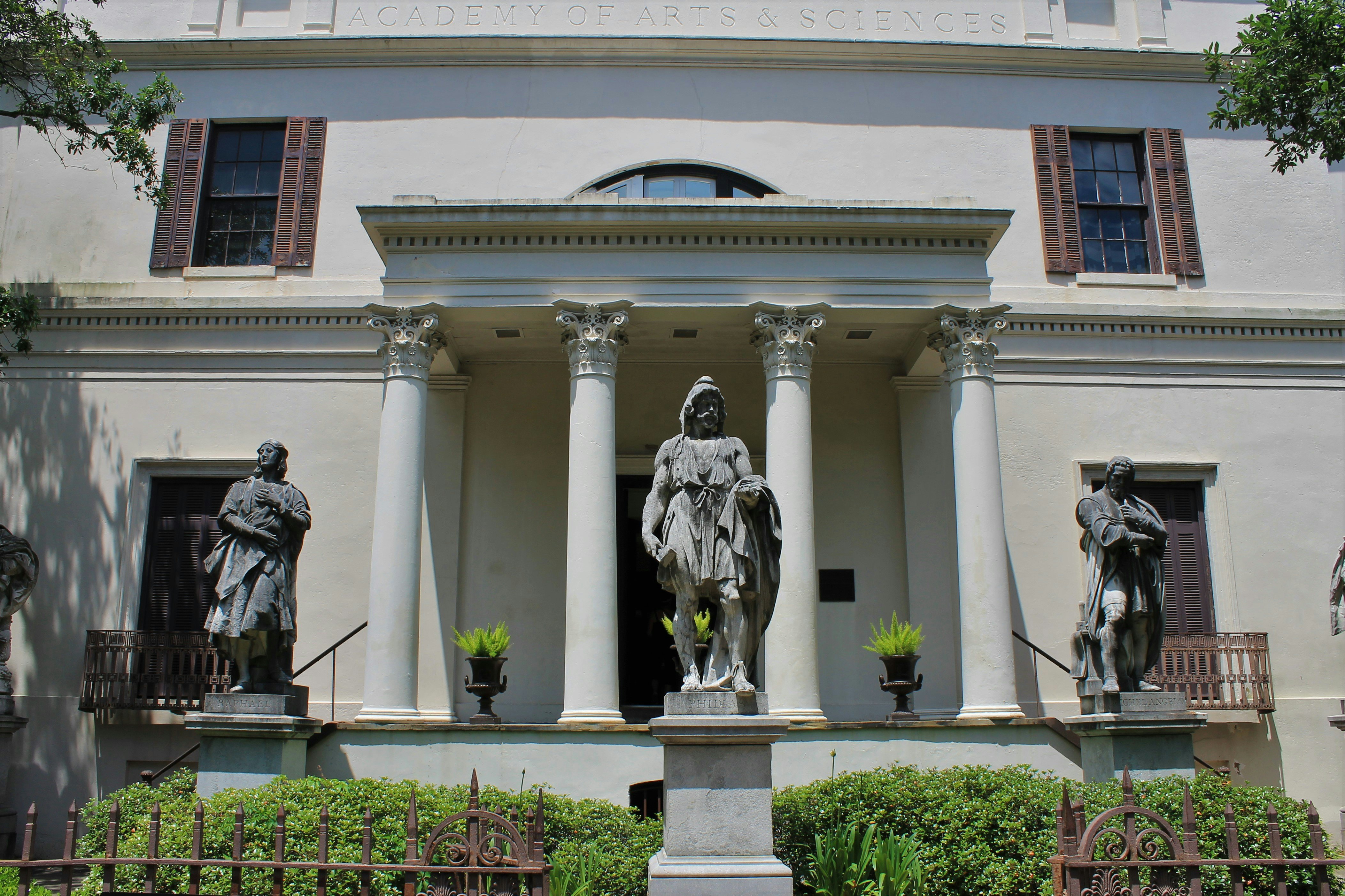 The front of the Telfair Academy Museum in Savannah.