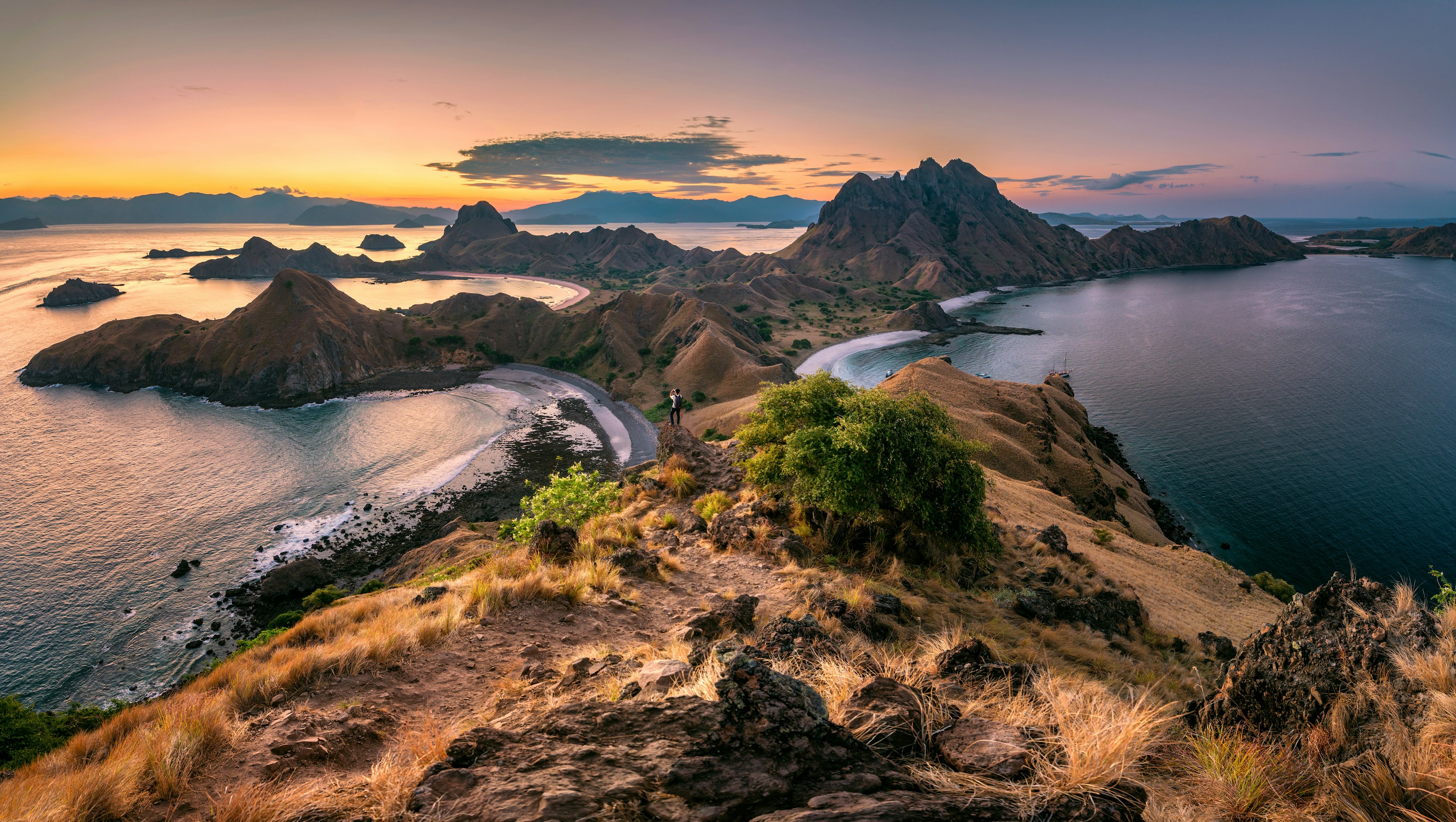 Popular viewpoint on Padar Island in the Komodo National Park