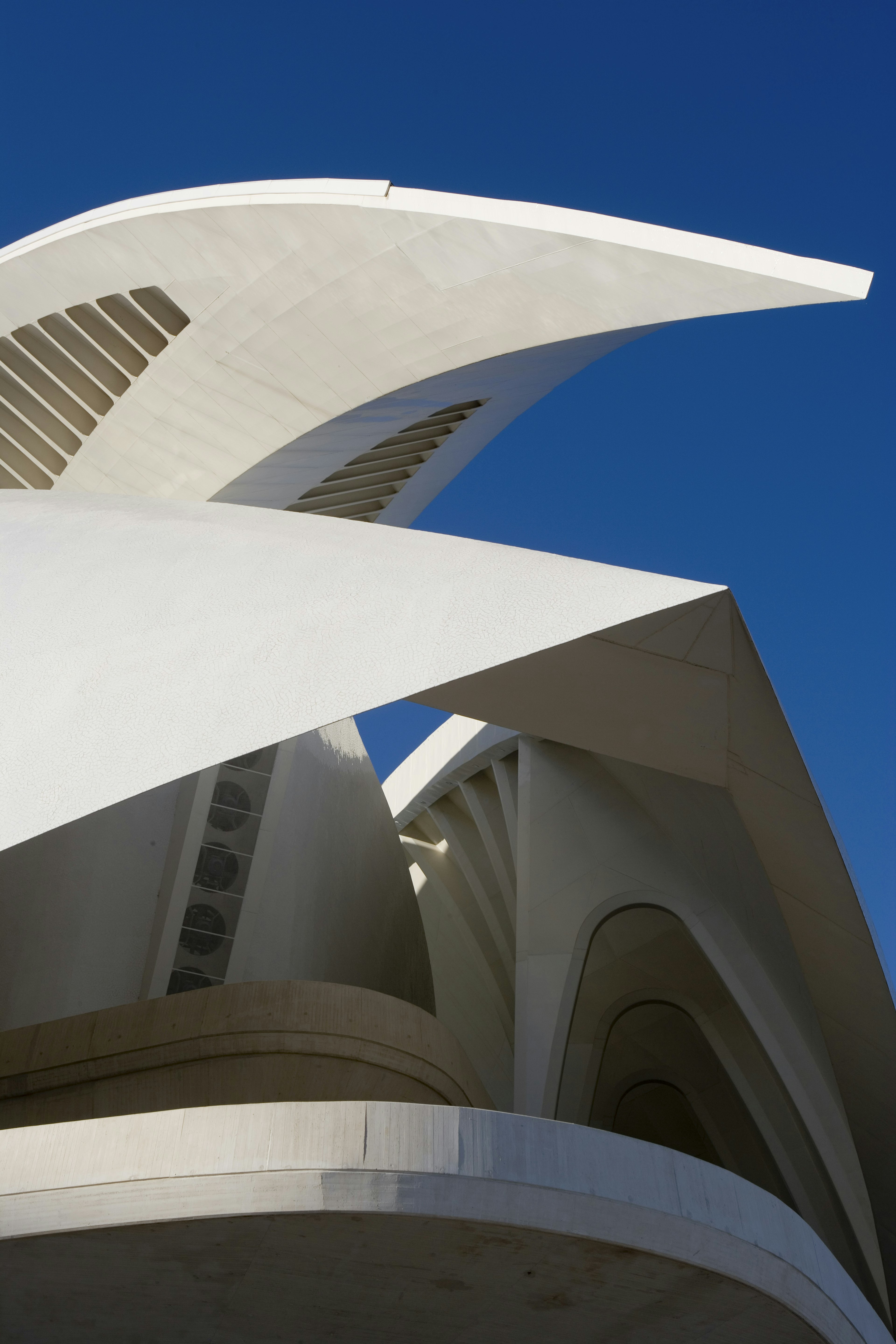 Exterior of Palau de les Arts (concert hall), Ciudad de las Artes y Las Ciencias (city of Arts and Sciences).