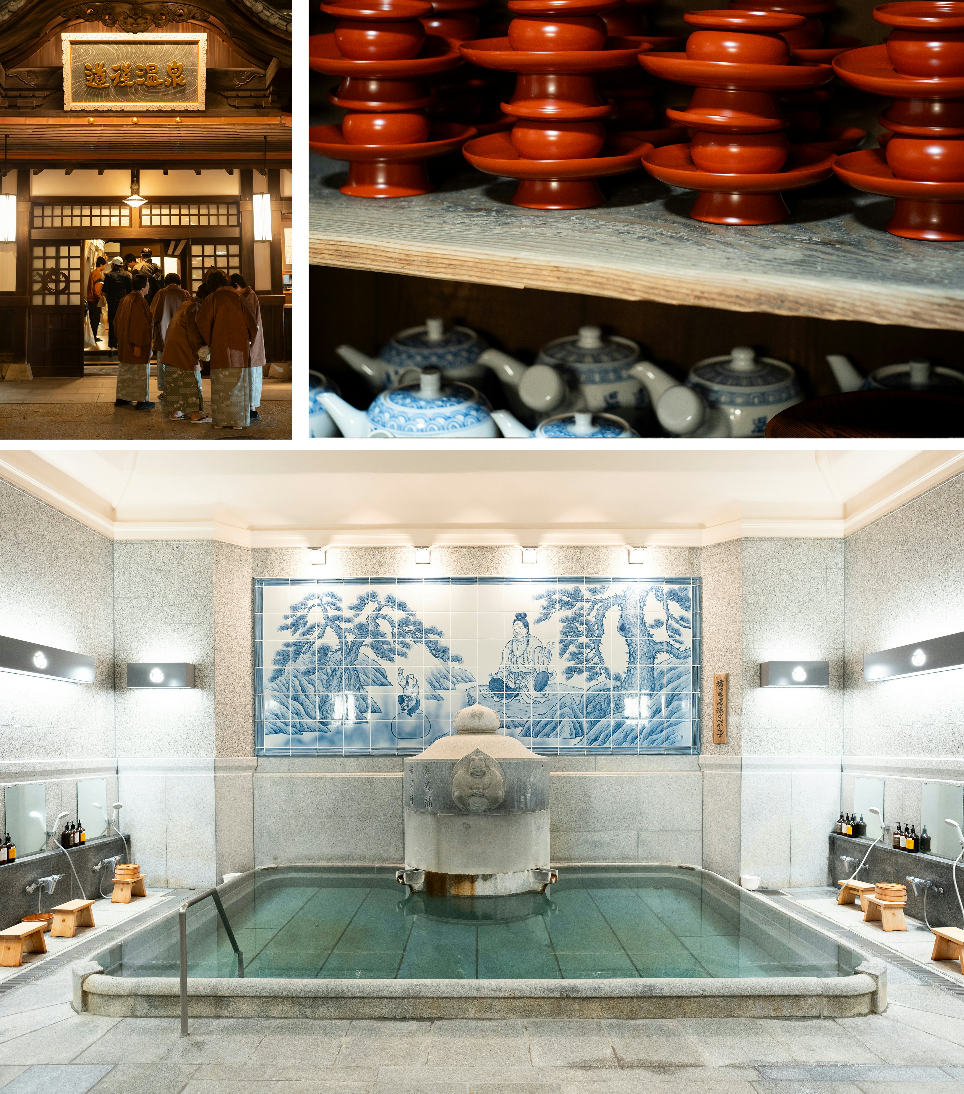 Guests and the baths at Dōgo Onsen. Masayuki Nakaya for Lonely Planet.