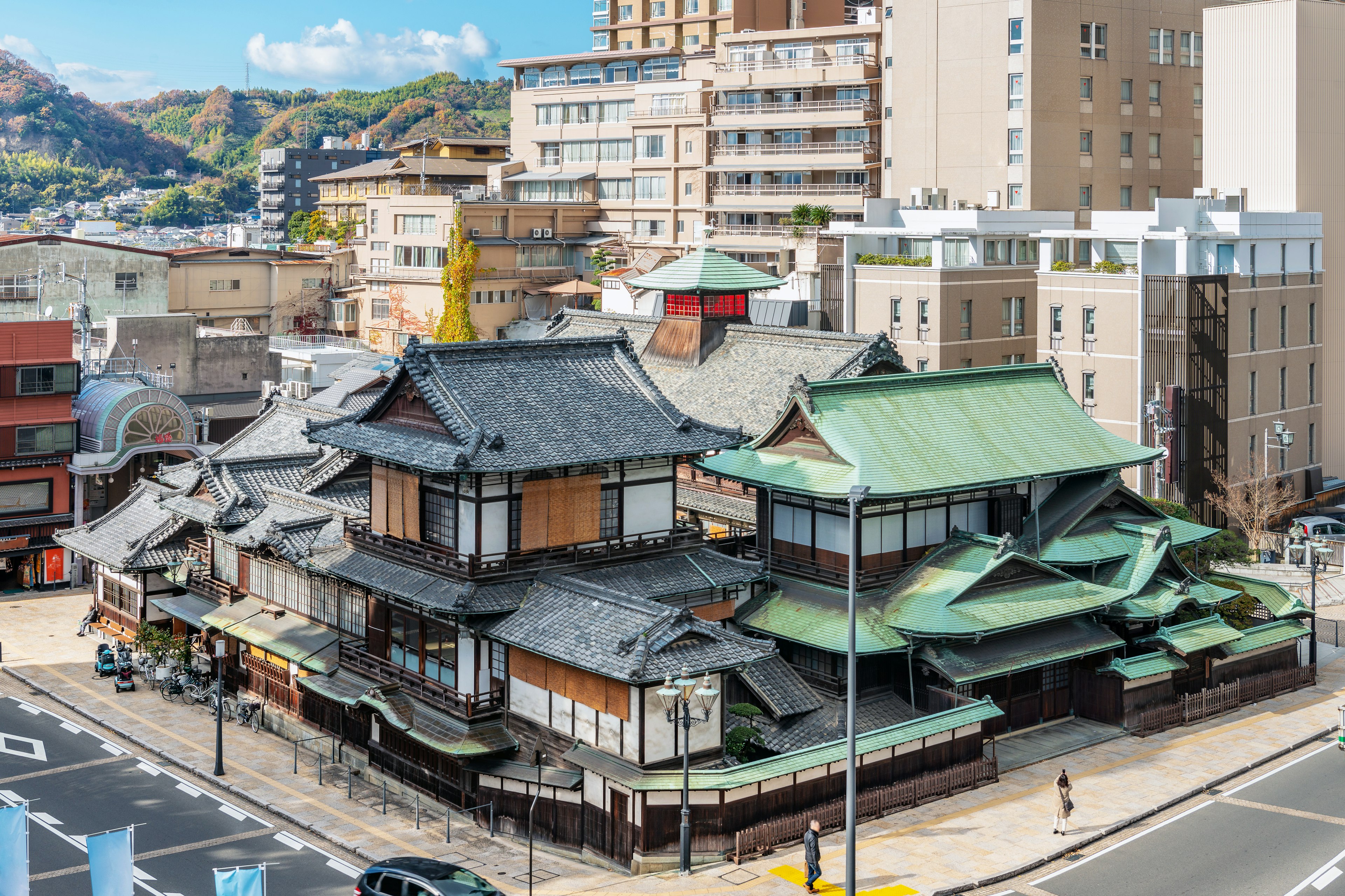 Dogo onsen honkan which is a public bathhouse in Ehime, Japan.