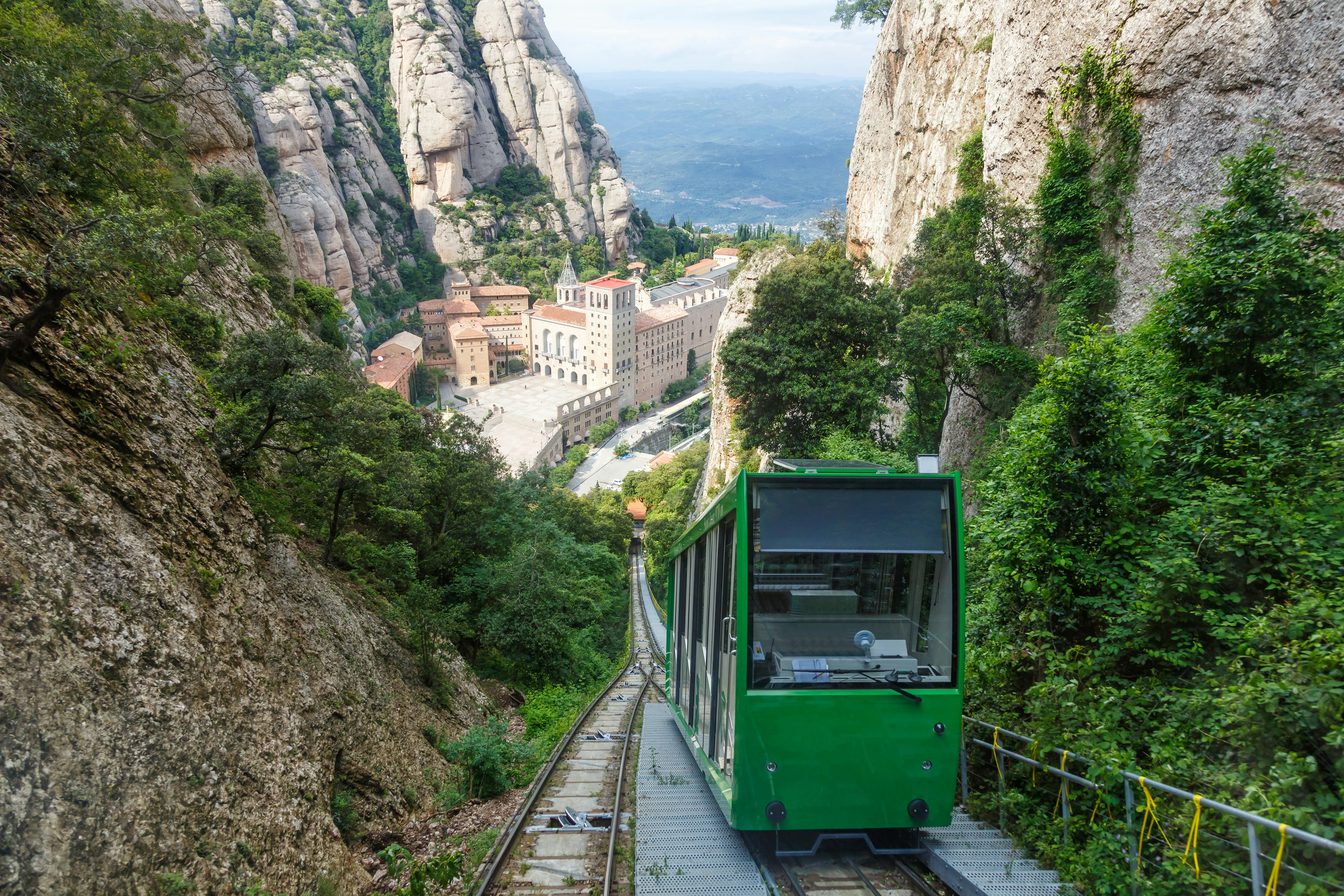 Montserrat Abbey Monastery cable car Barcelona Spain Catalonia