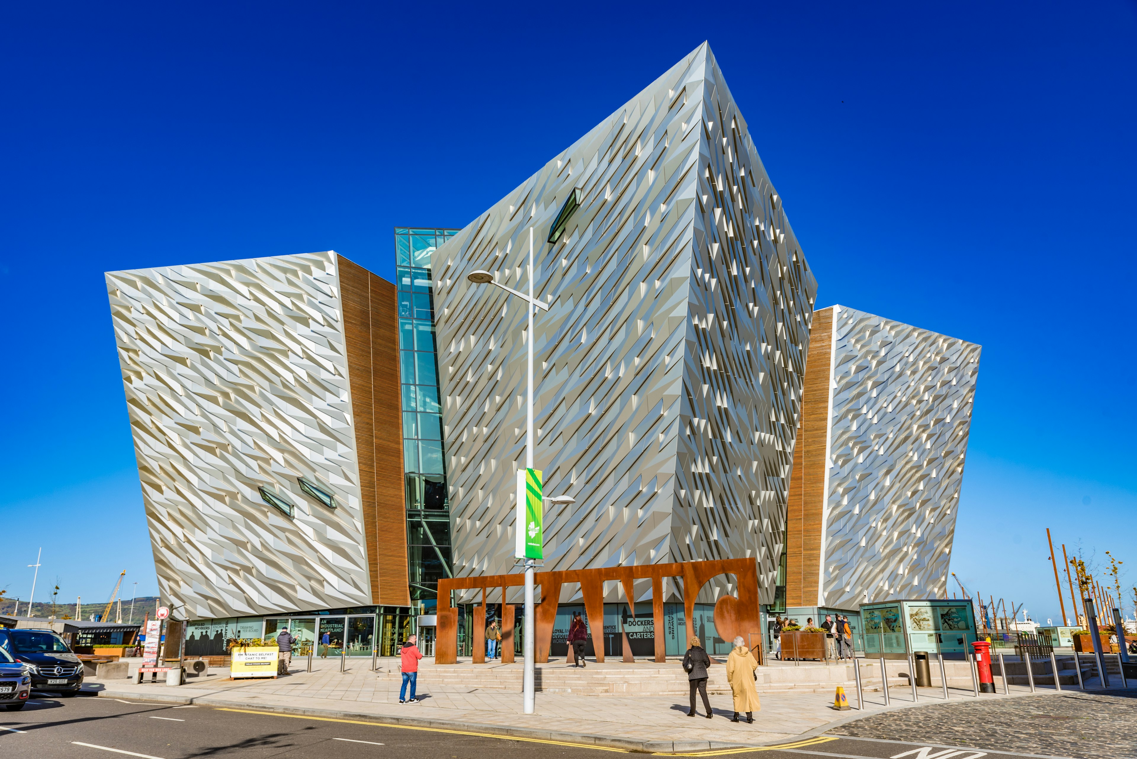 acade of the Titanic Belfast in Belfast, Northern Ireland, United Kingdom