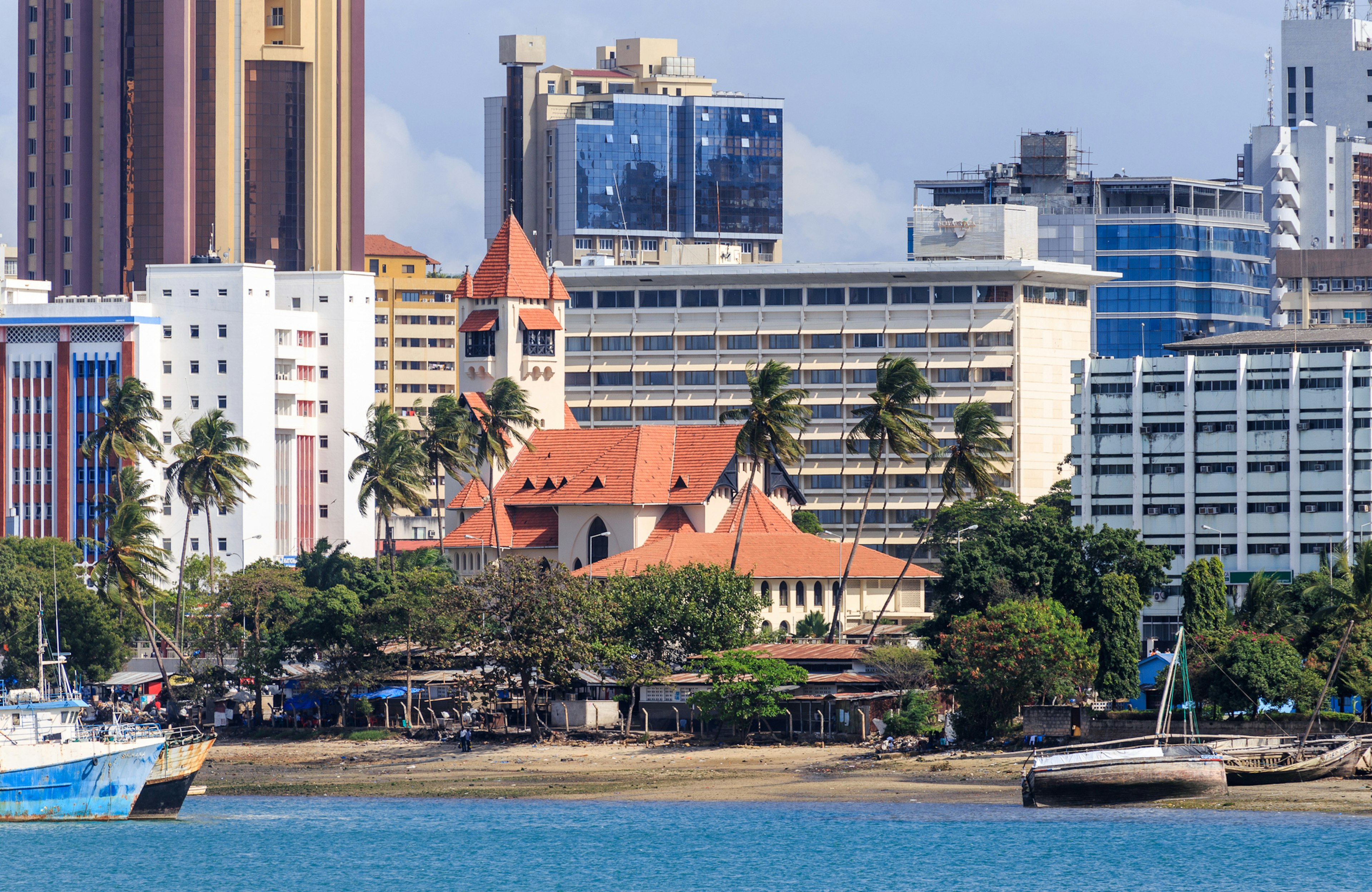 A view of the skyline of Dar es Salaam, Tanzania