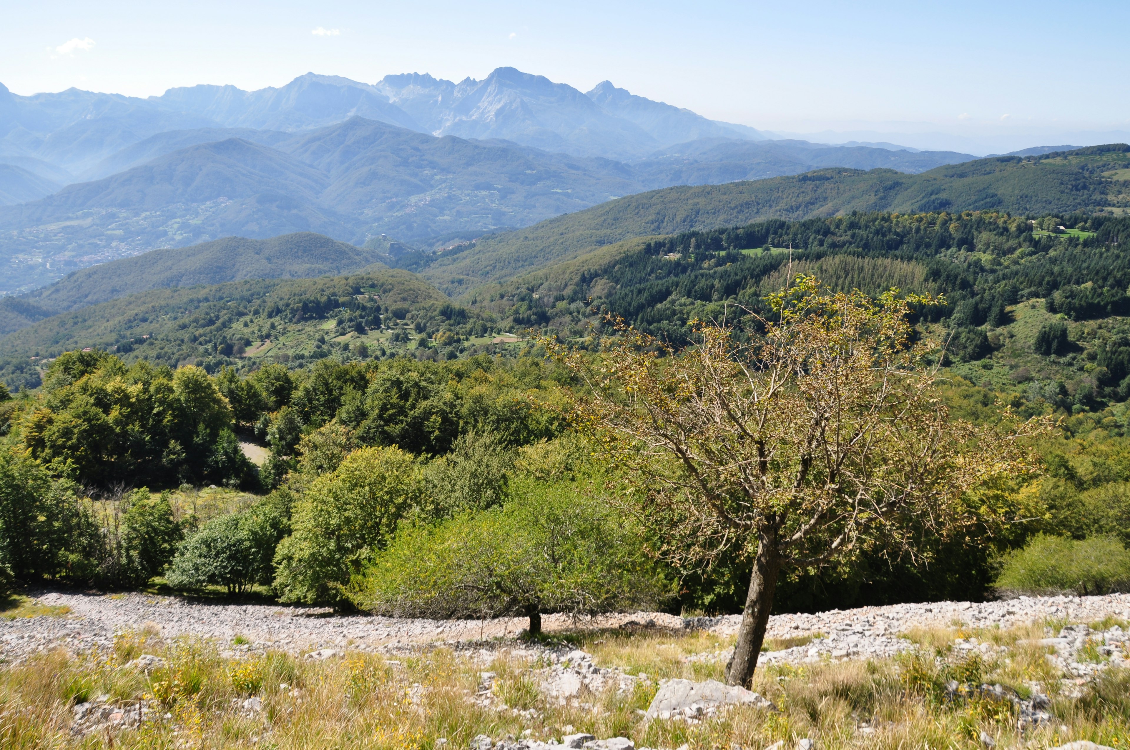 The rugged hills of the Garfagnana.